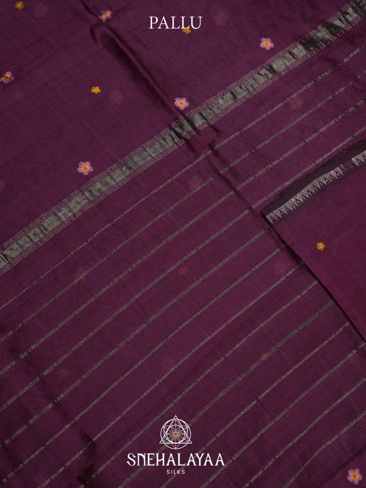 Purple Mangalagiri Silk Cotton Saree