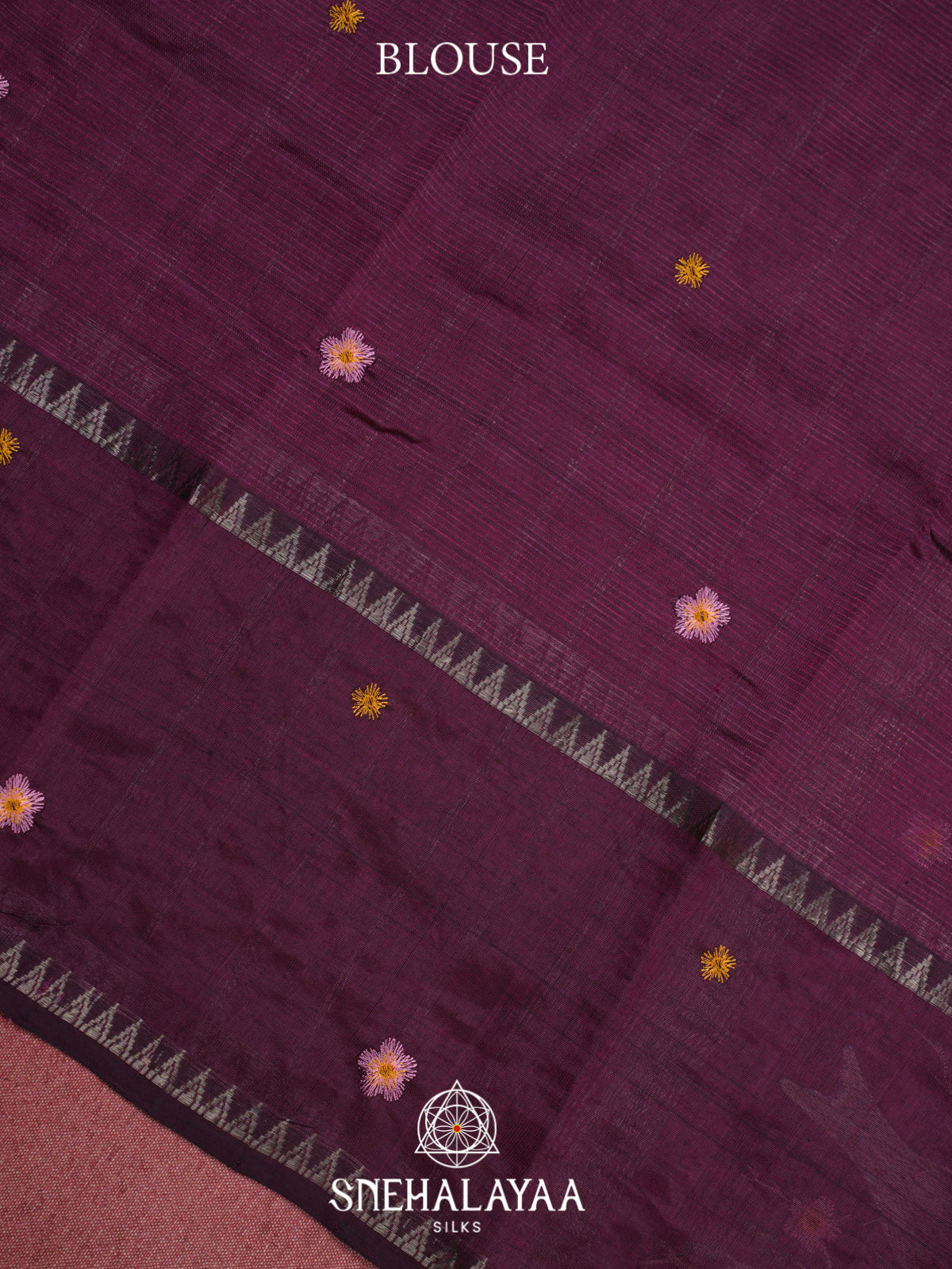 Purple Mangalagiri Silk Cotton Saree