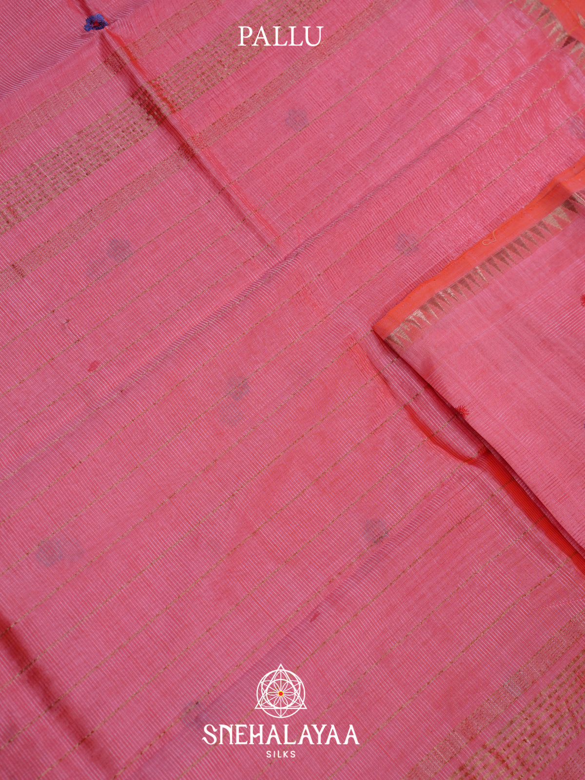 Pink Mangalagiri Silk Cotton Saree