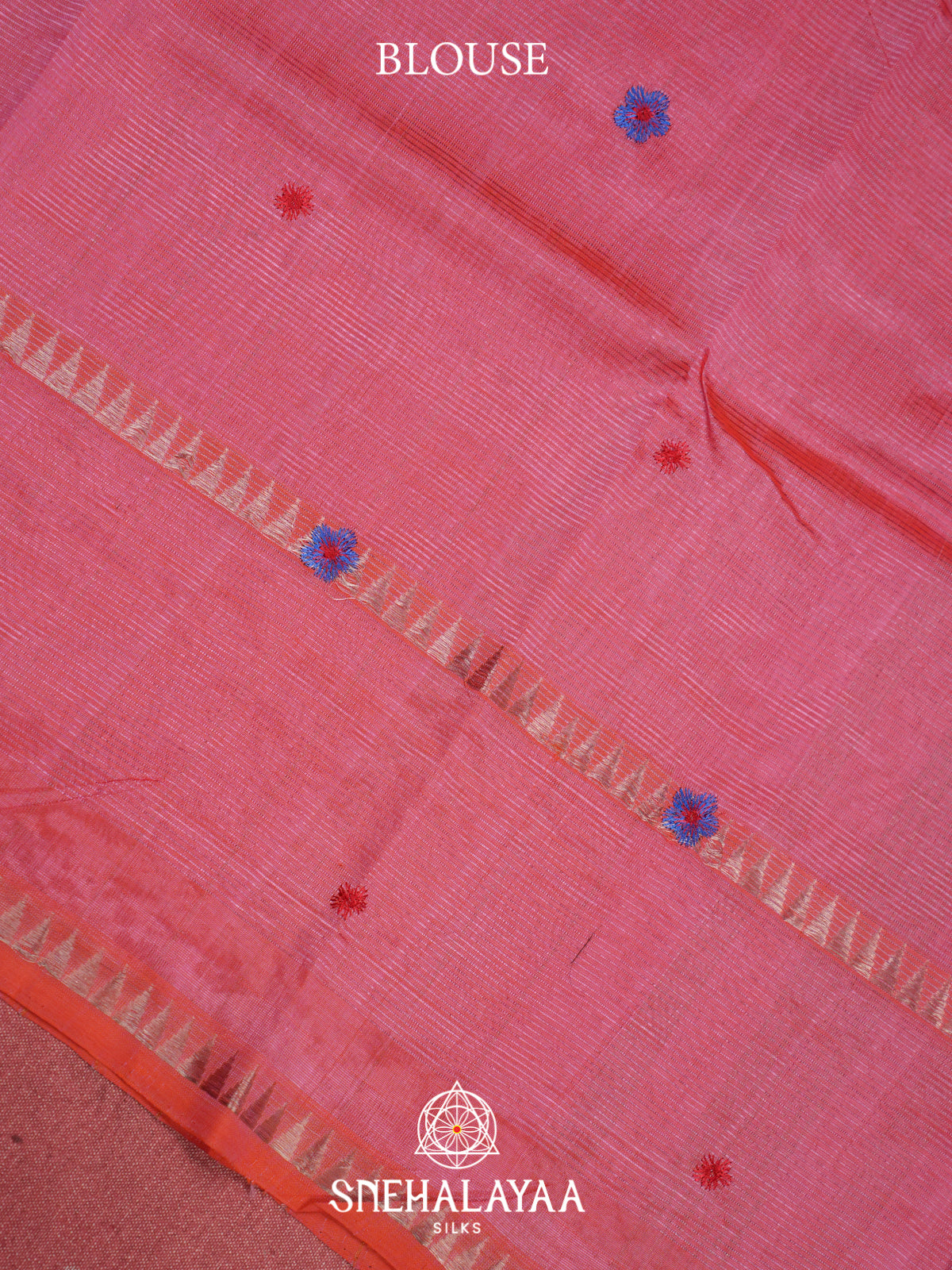 Pink Mangalagiri Silk Cotton Saree