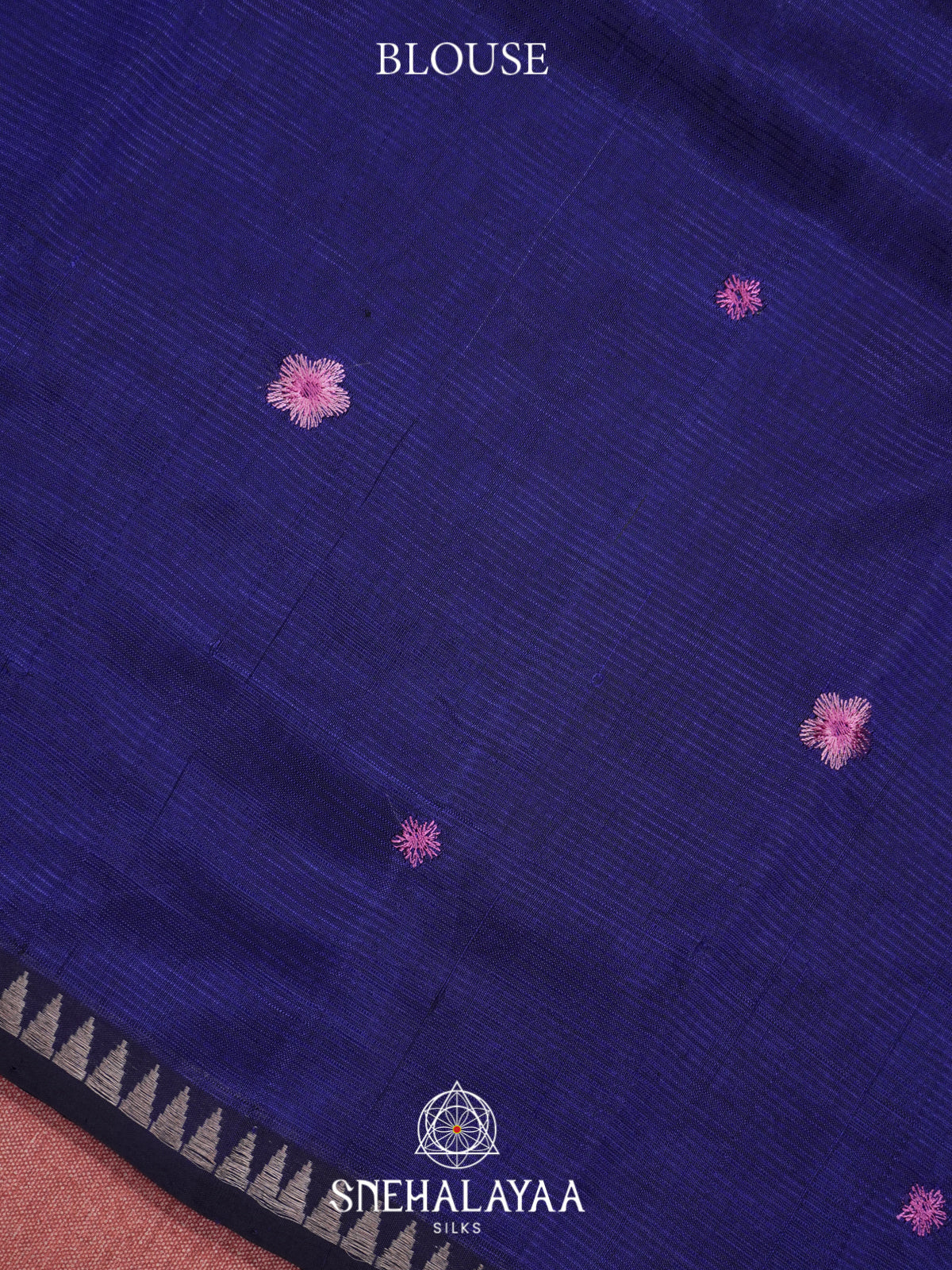 Navy Blue Mangalagiri Silk Cotton Saree