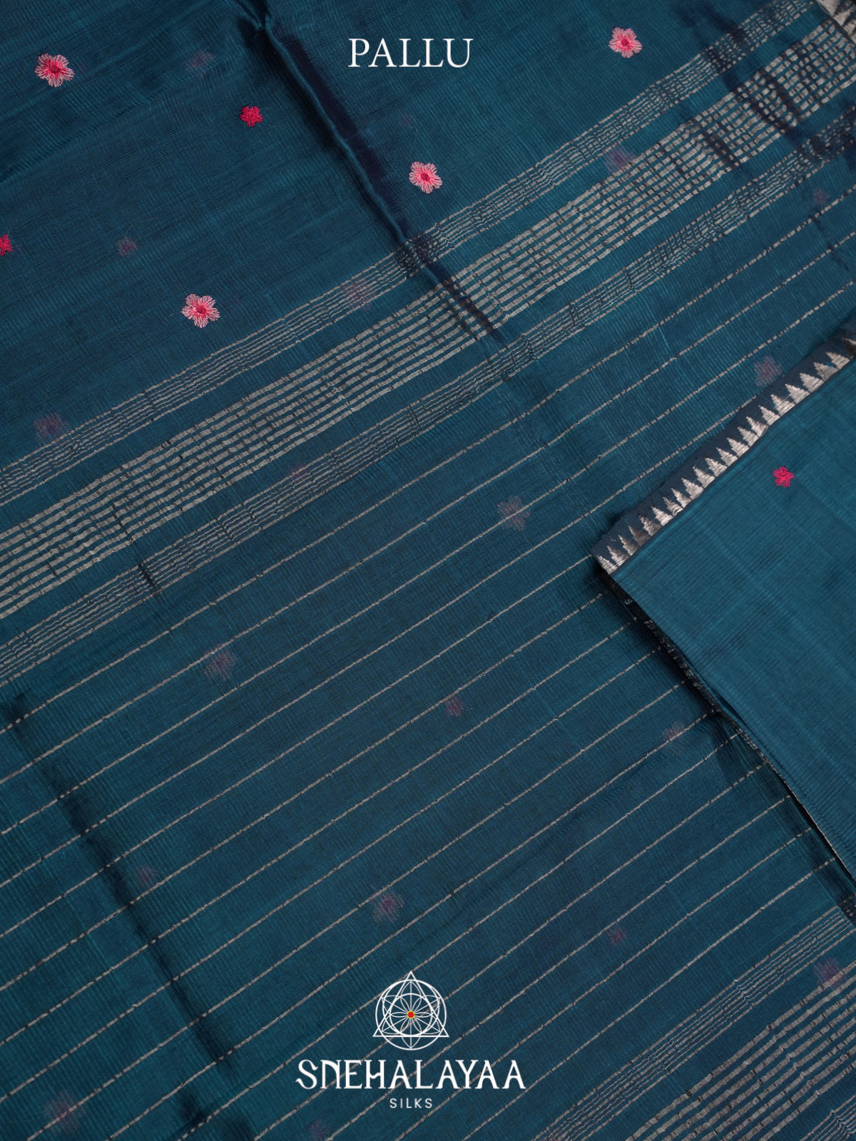 Teal Green Mangalagiri Silk Cotton Saree