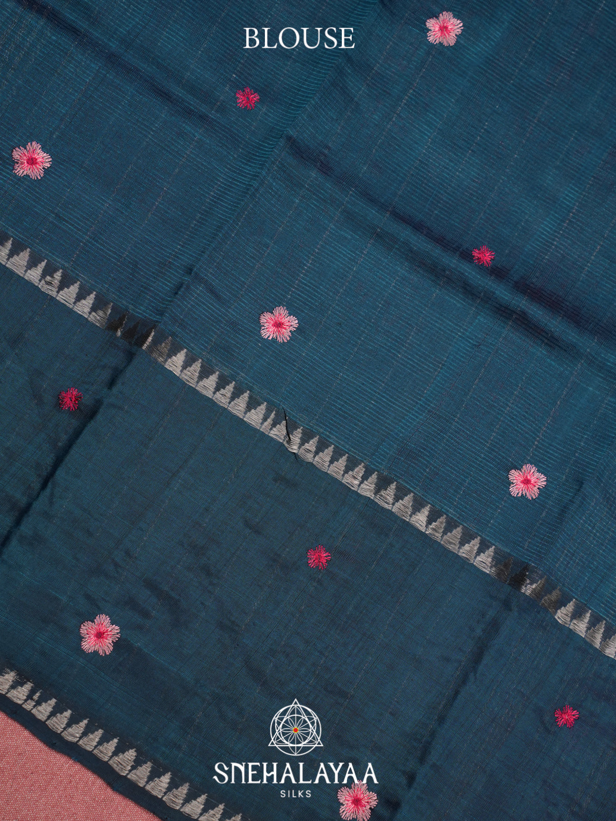 Teal Green Mangalagiri Silk Cotton Saree
