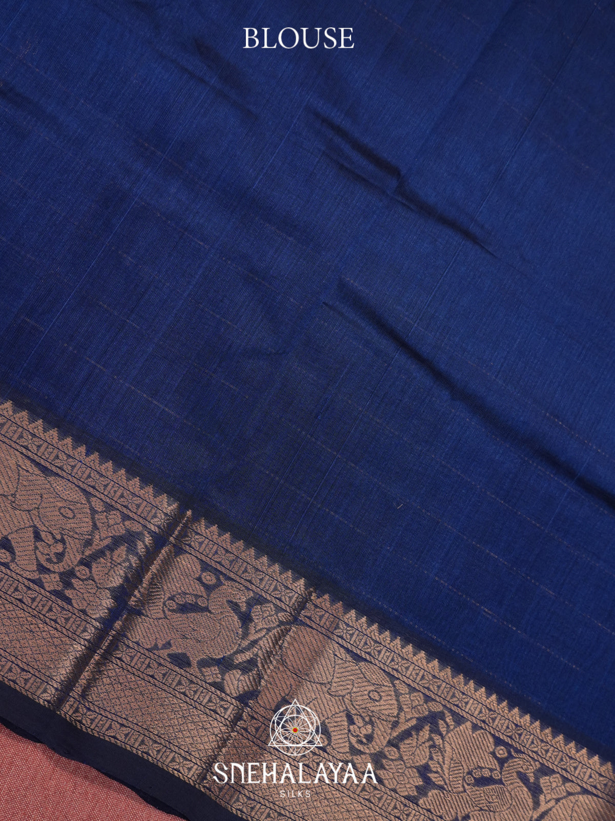 Peacock Blue Mangalagiri Silk Cotton Saree