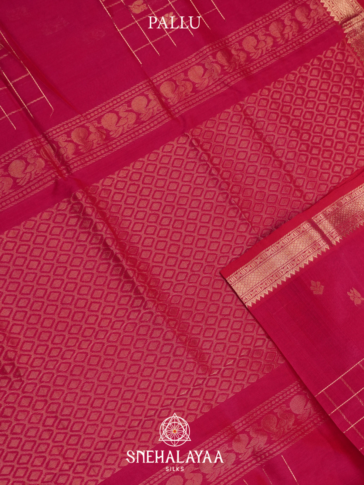 Pink Mangalagiri Silk Cotton Saree