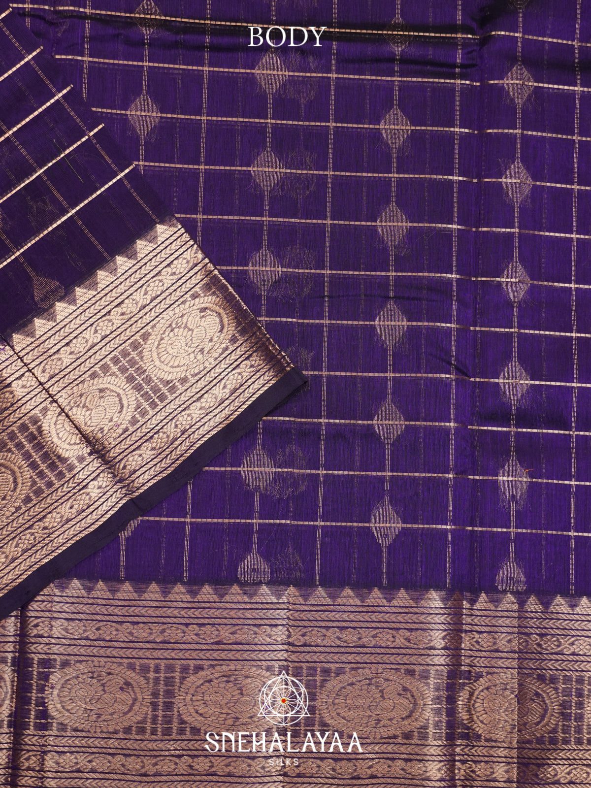 Blue Mangalagiri Silk Cotton Saree