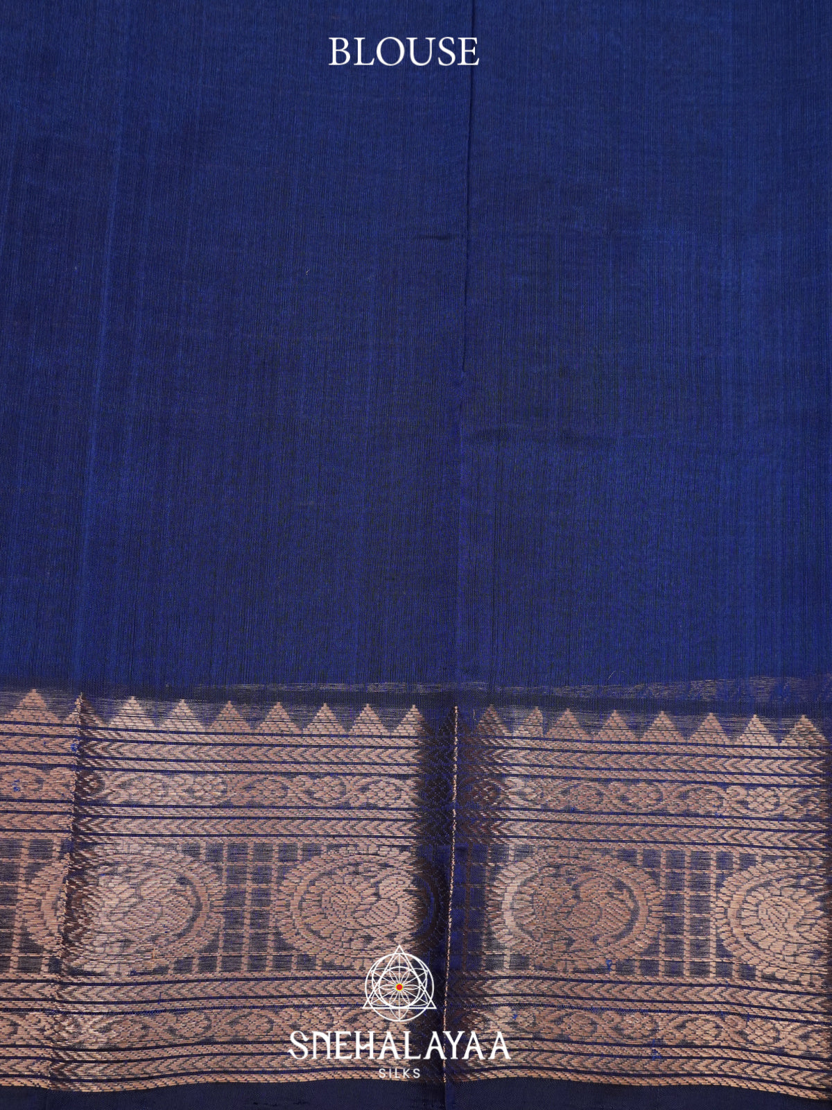Peacock Blue Mangalagiri Silk Cotton Saree