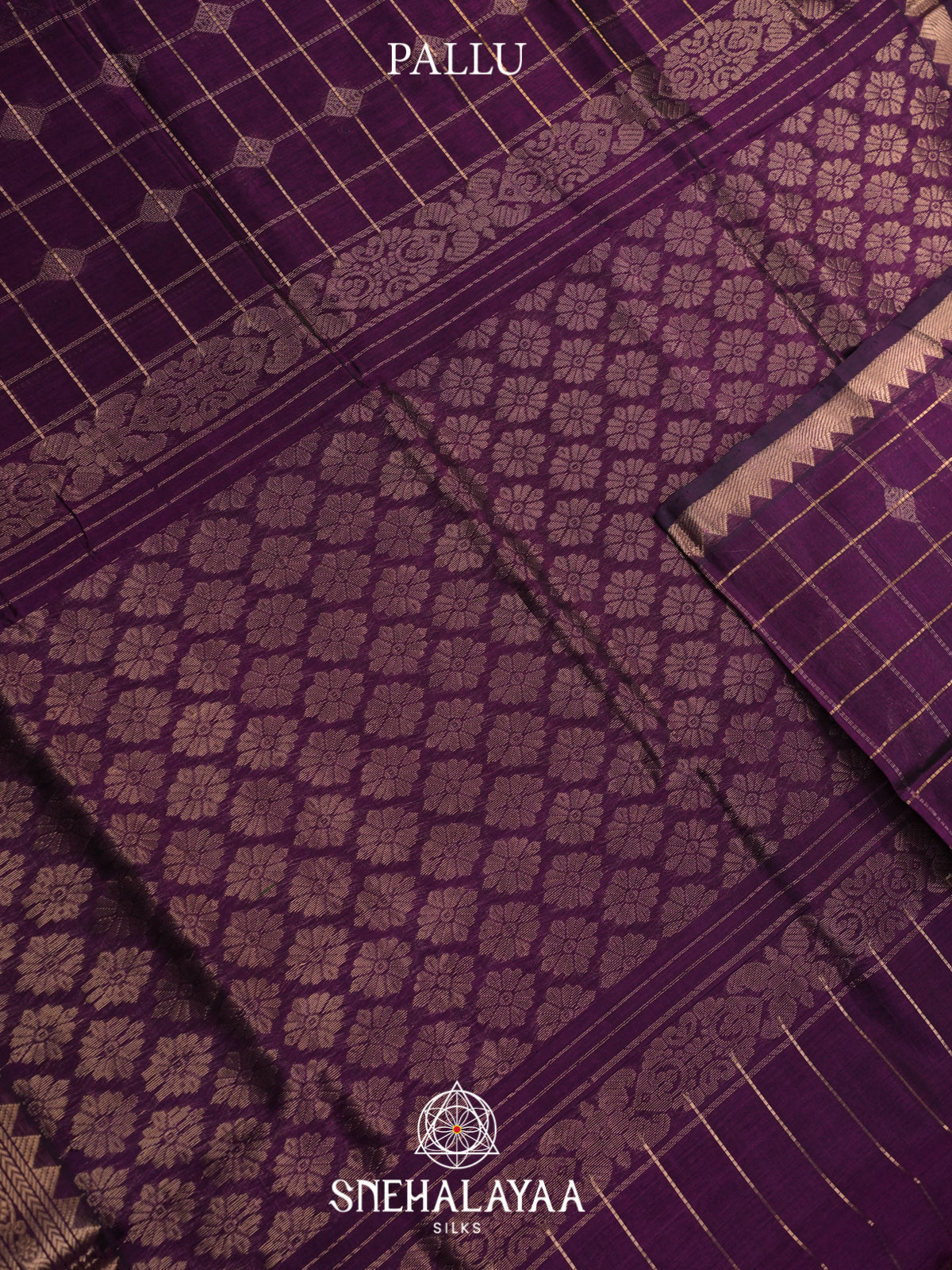 Purple Mangalagiri Silk Cotton Saree