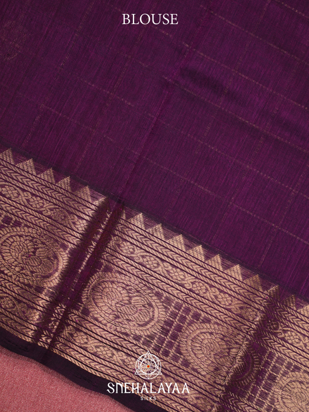 Purple Mangalagiri Silk Cotton Saree