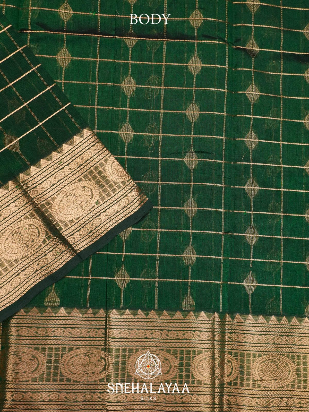 Green Mangalagiri Silk Cotton Saree