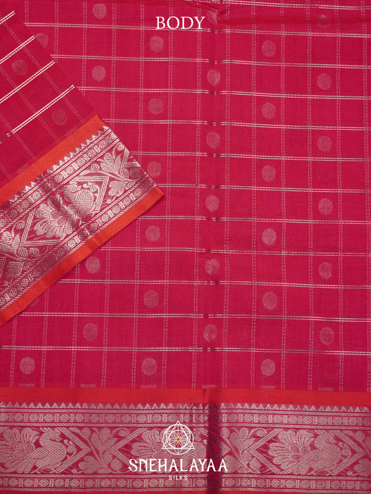 Pink Mangalagiri Silk Cotton Saree