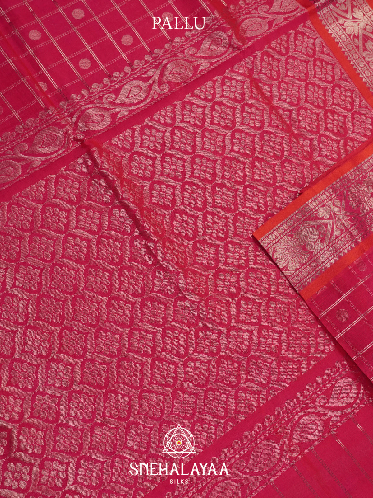 Pink Mangalagiri Silk Cotton Saree