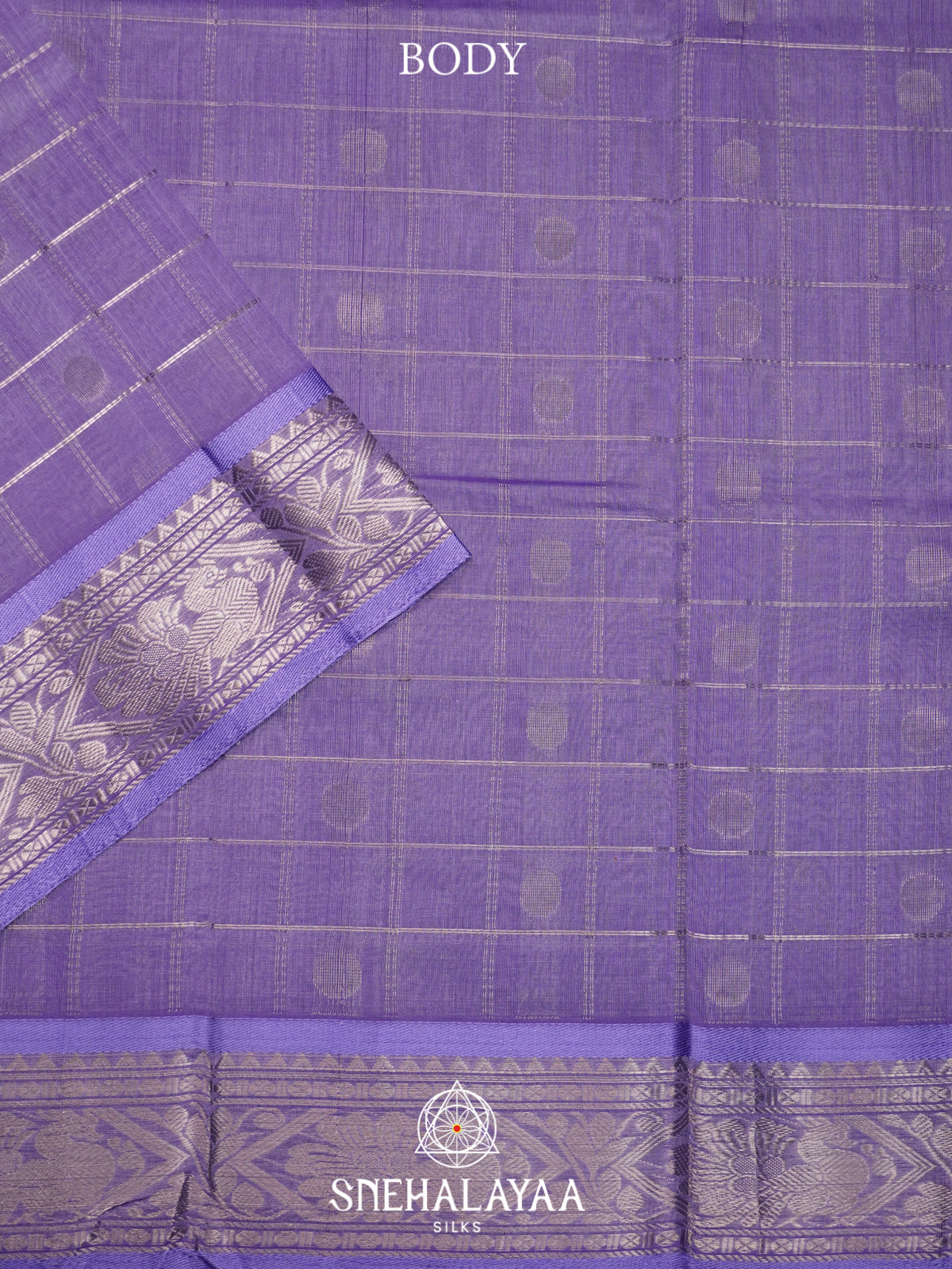 Lavender Mangalagiri Silk Cotton Saree
