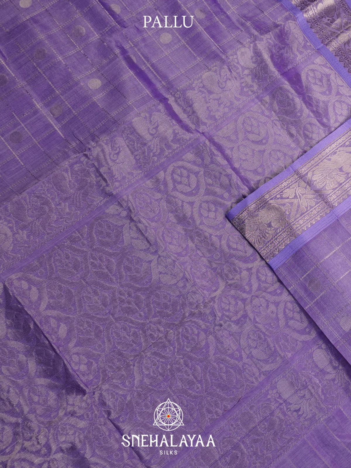 Lavender Mangalagiri Silk Cotton Saree