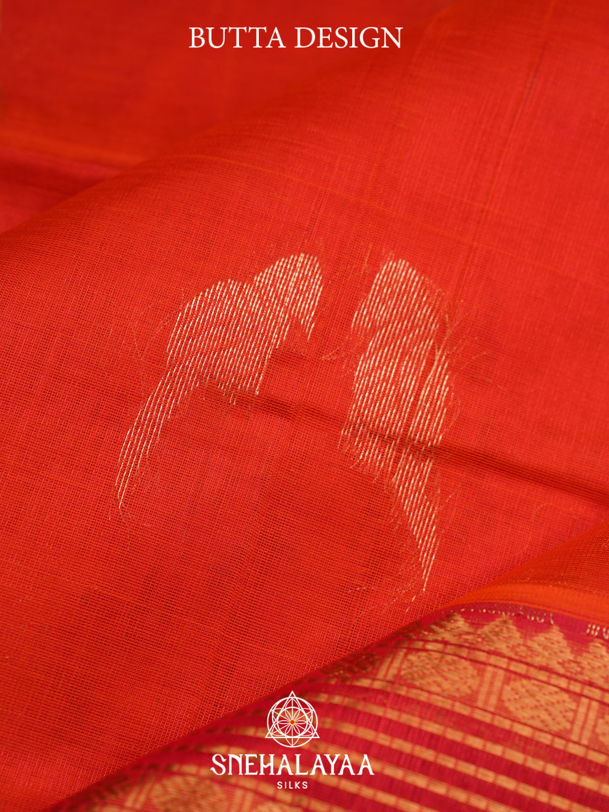 Orange Mangalagiri Silk Cotton Saree