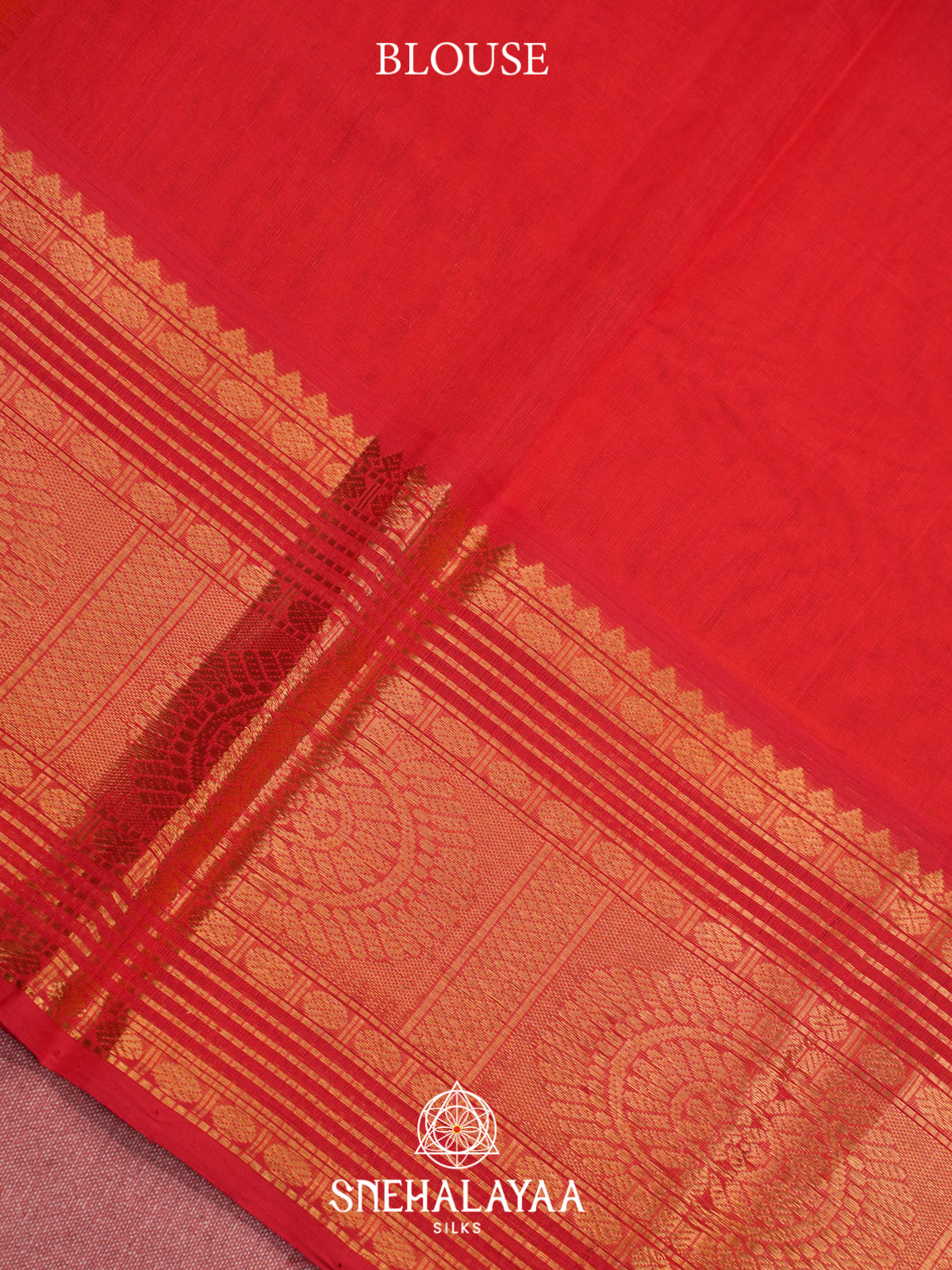 Orange Mangalagiri Silk Cotton Saree