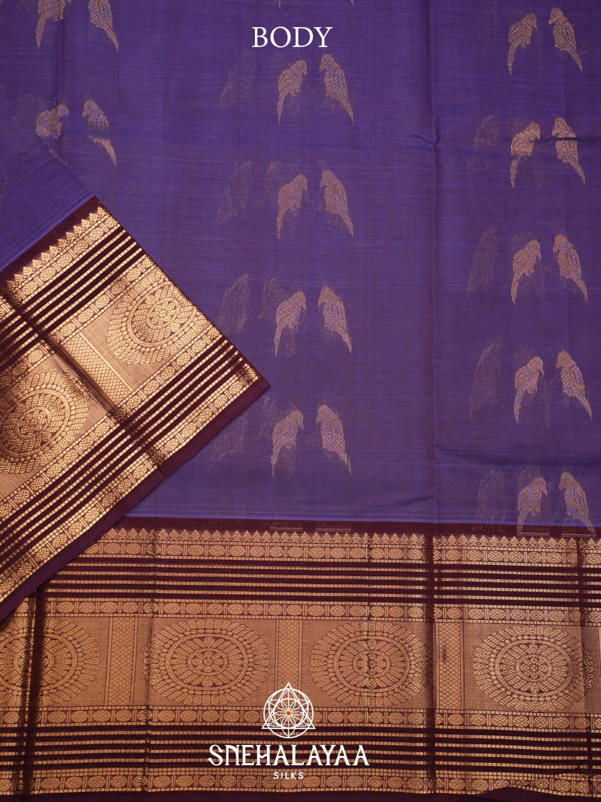 Imperial Purple Mangalagiri Silk Cotton Saree