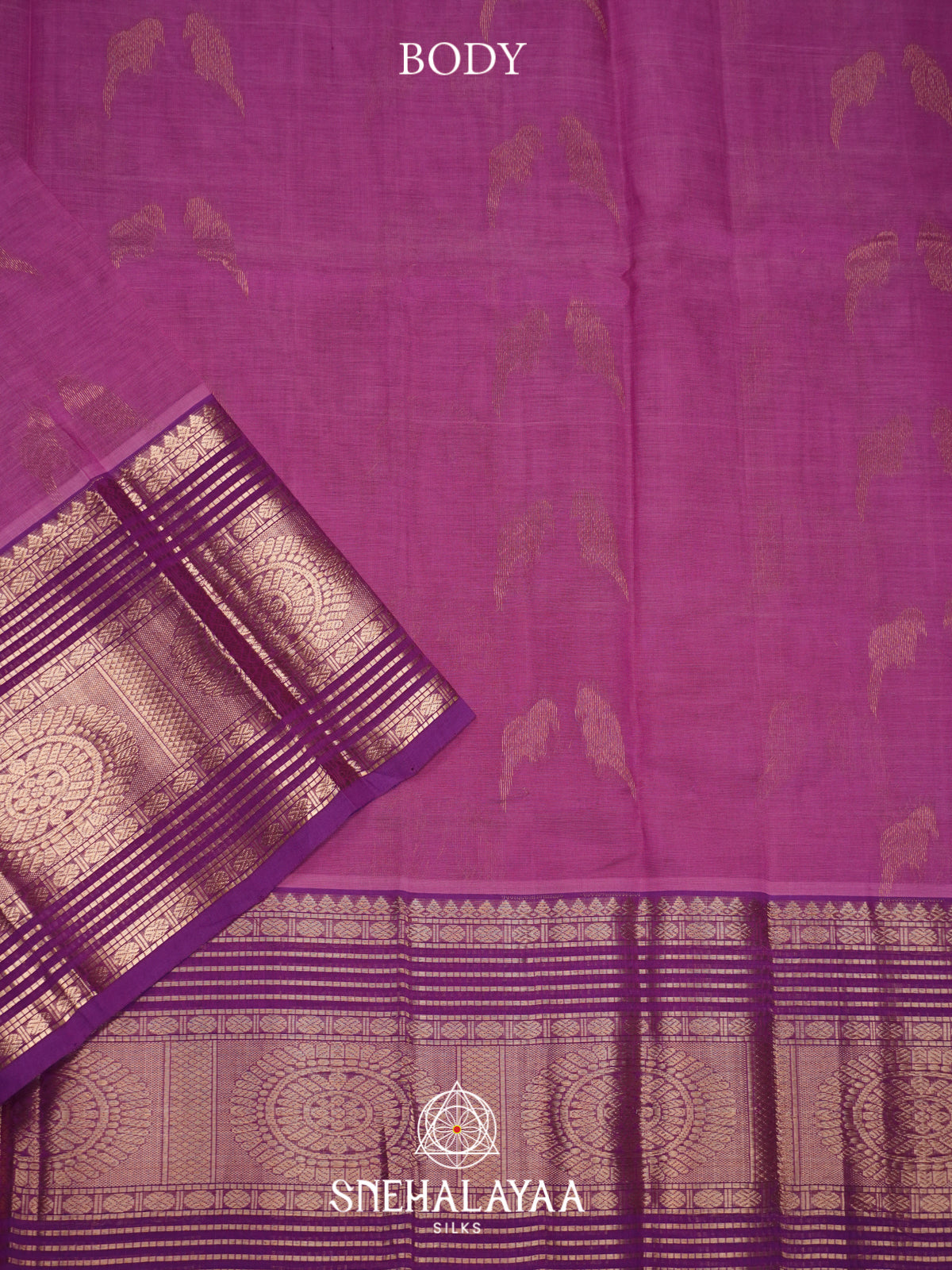 Magenta Purple Mangalagiri Silk Cotton Saree