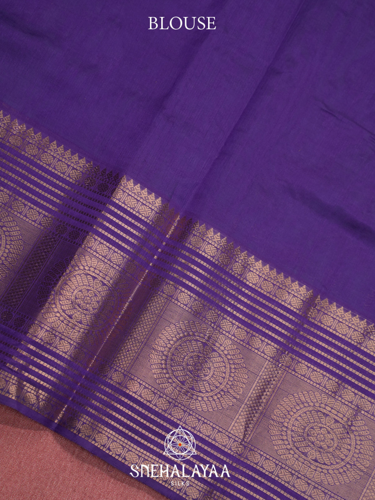 Peacock Blue Mangalagiri Silk Cotton Saree