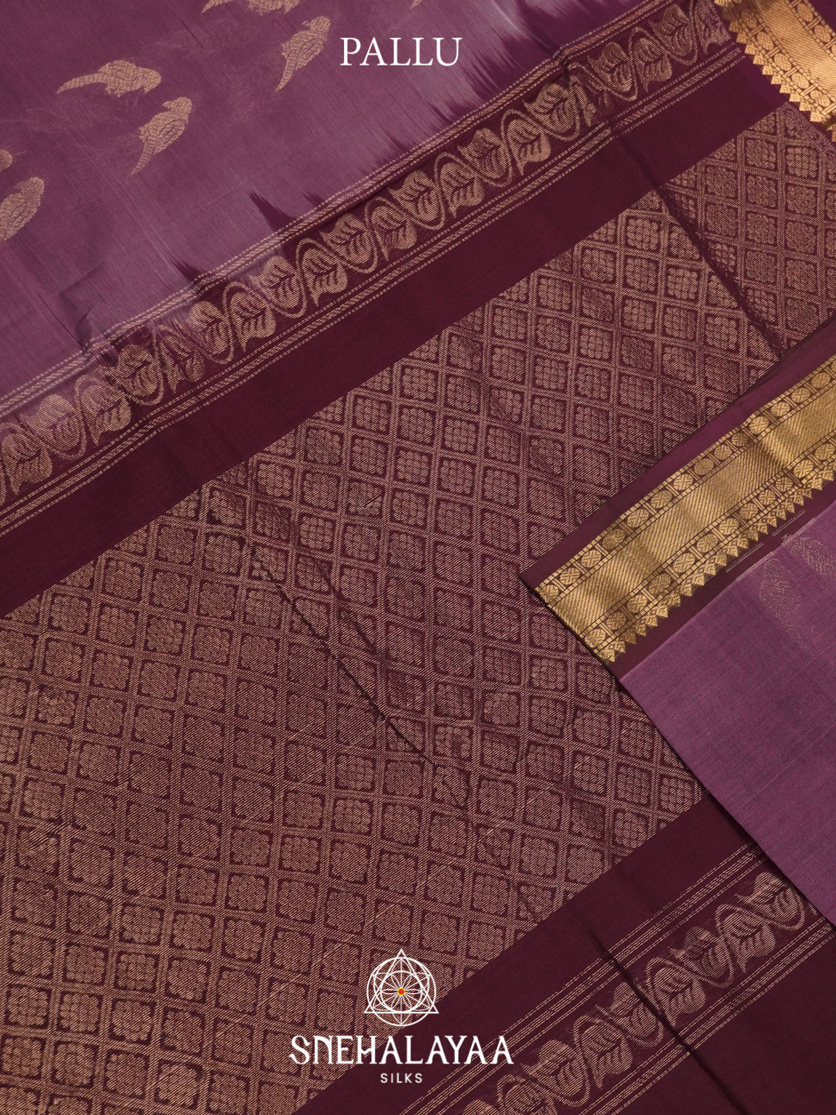 Dusty Plum Mangalagiri Silk Cotton Saree