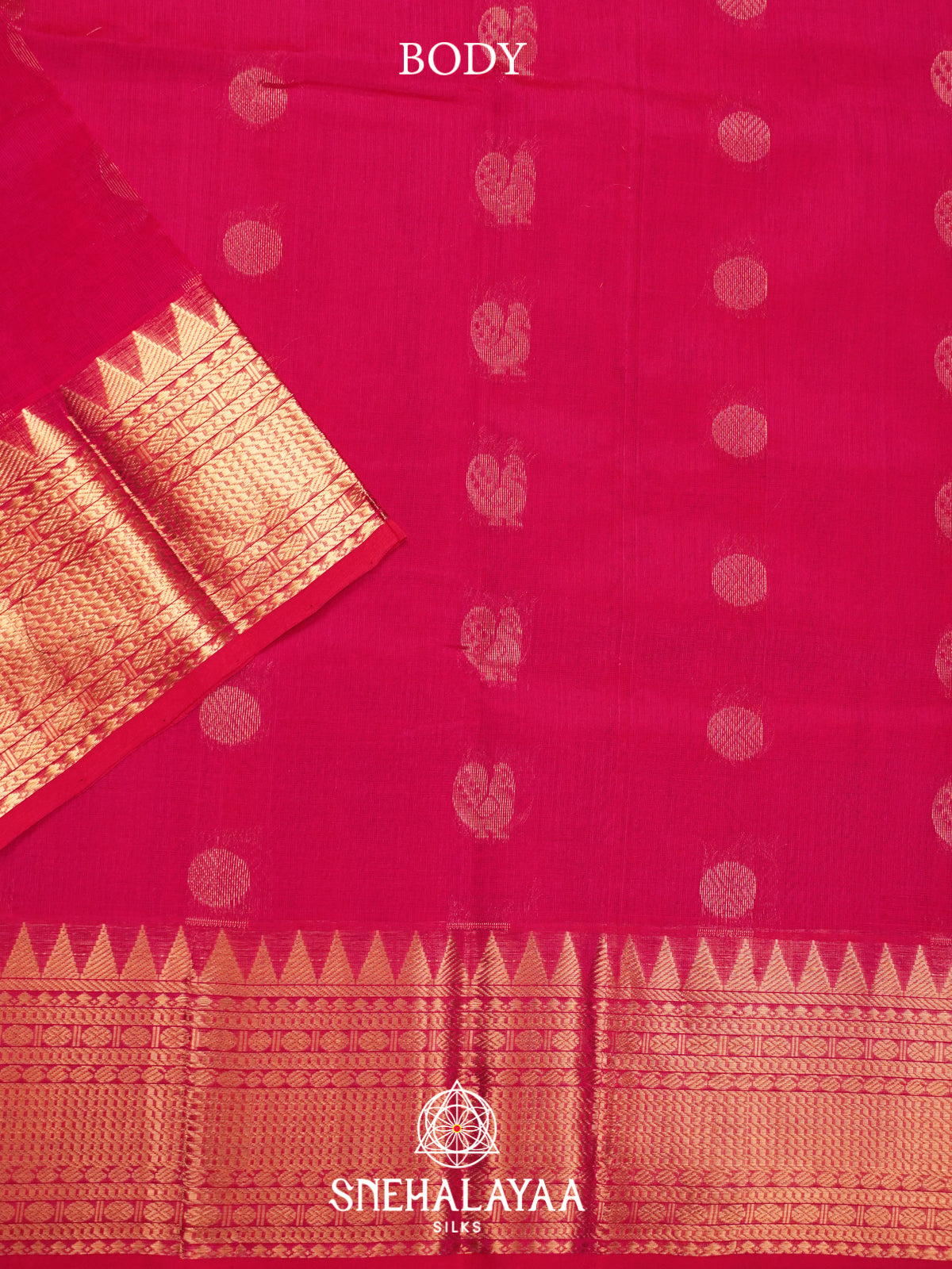 Rani Pink Mangalagiri Silk Cotton Saree