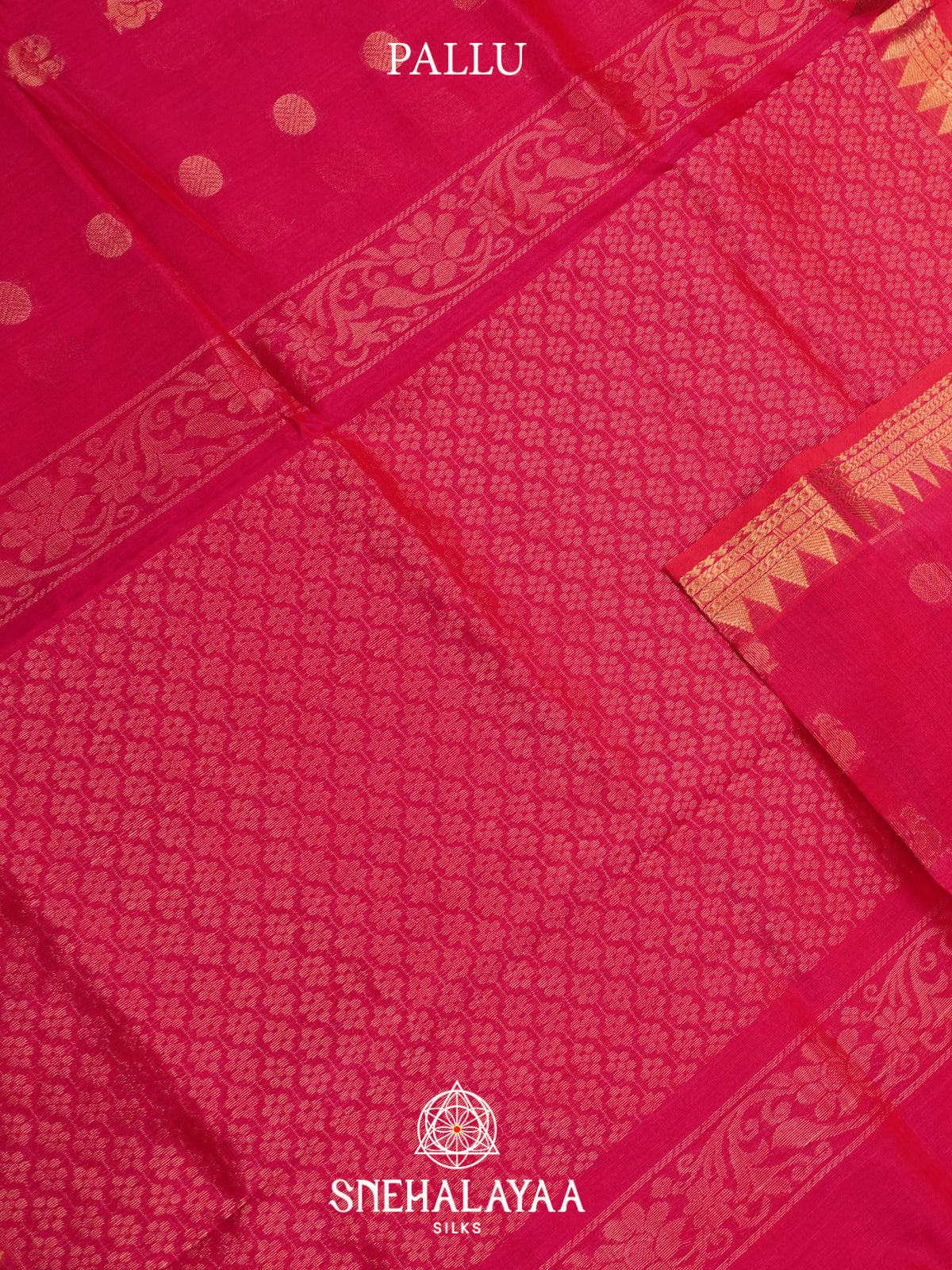 Rani Pink Mangalagiri Silk Cotton Saree