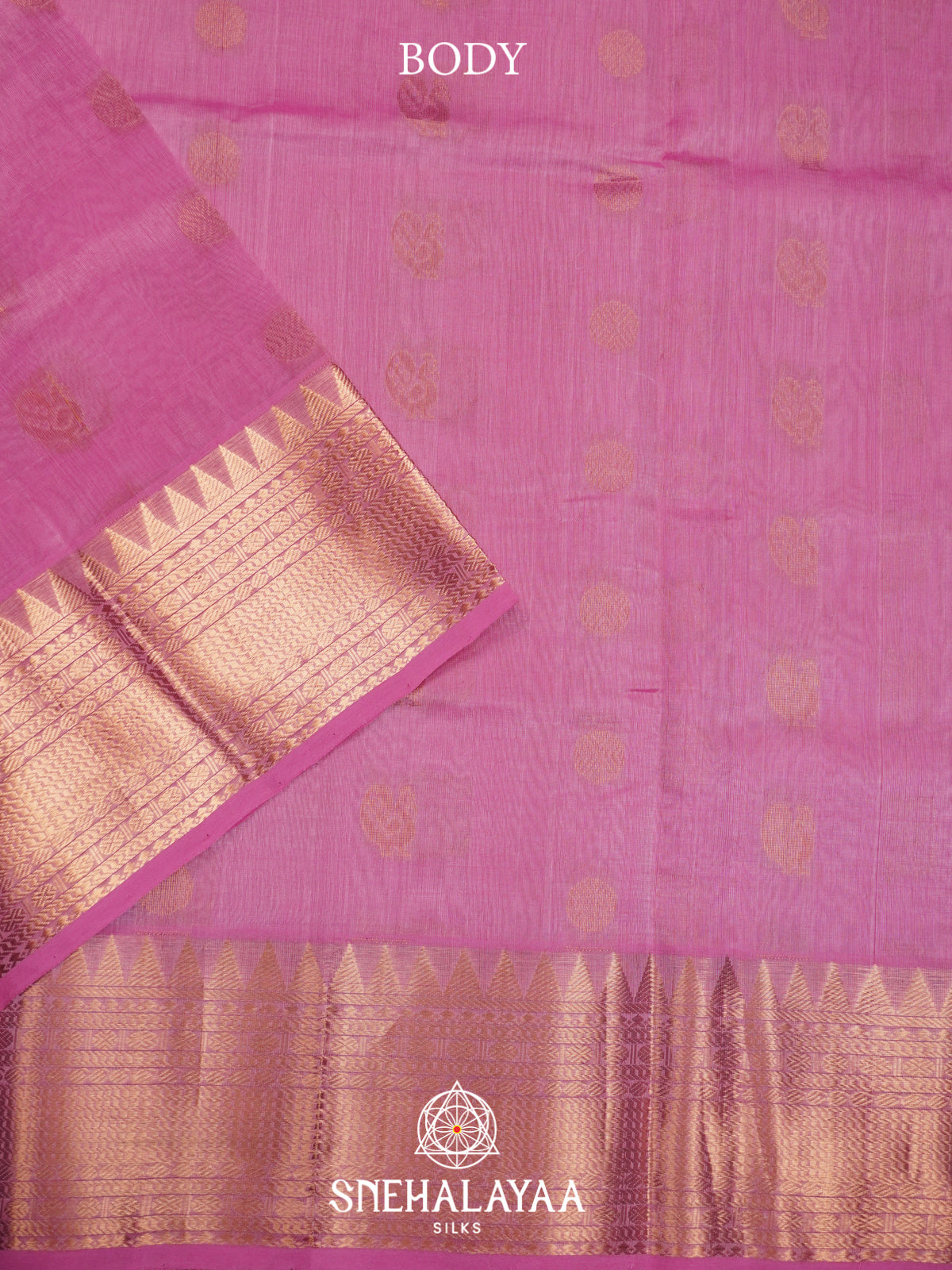 Baby Pink Mangalagiri Silk Cotton Saree