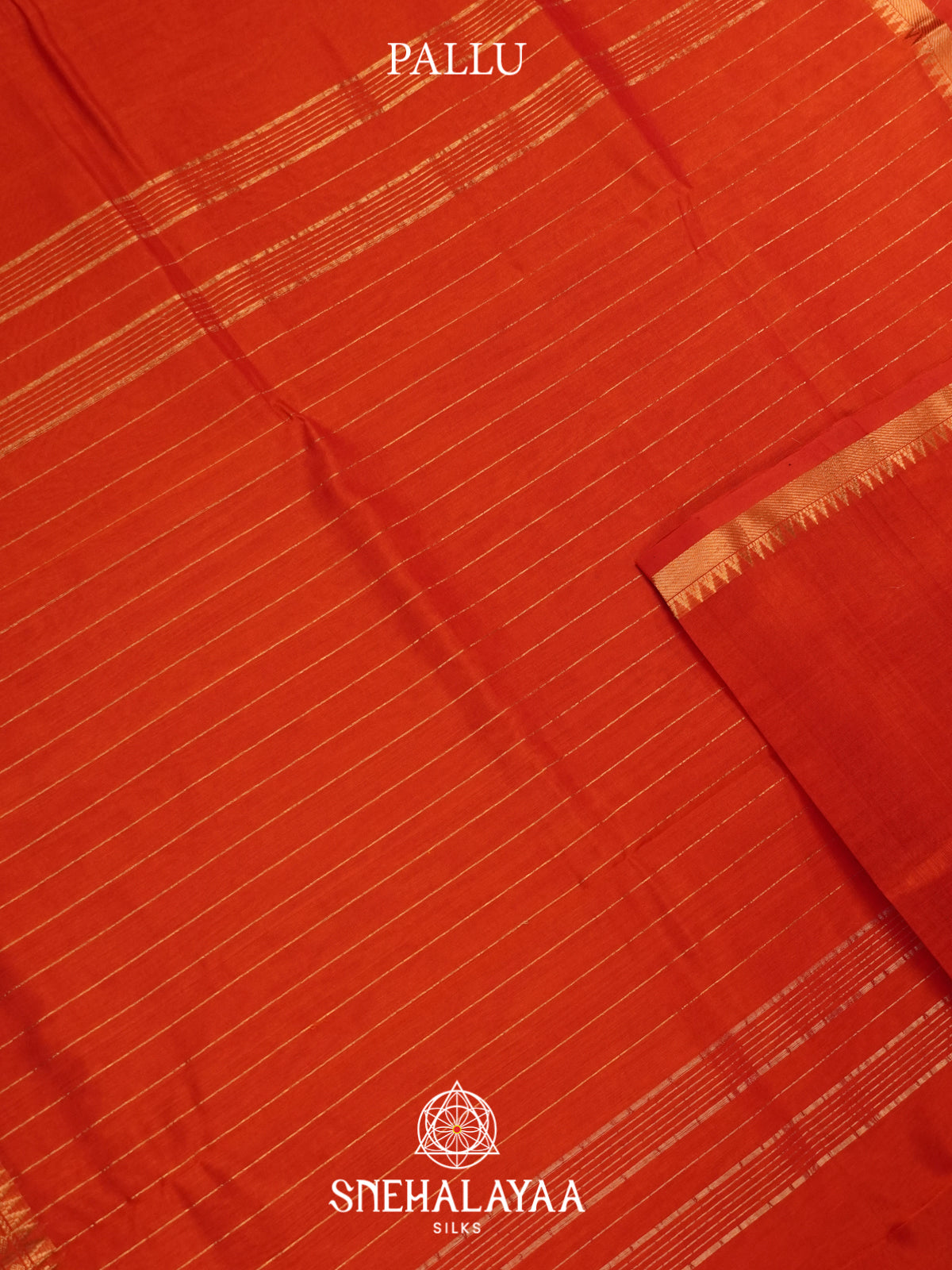 Orange Mangalagiri Silk Cotton Saree