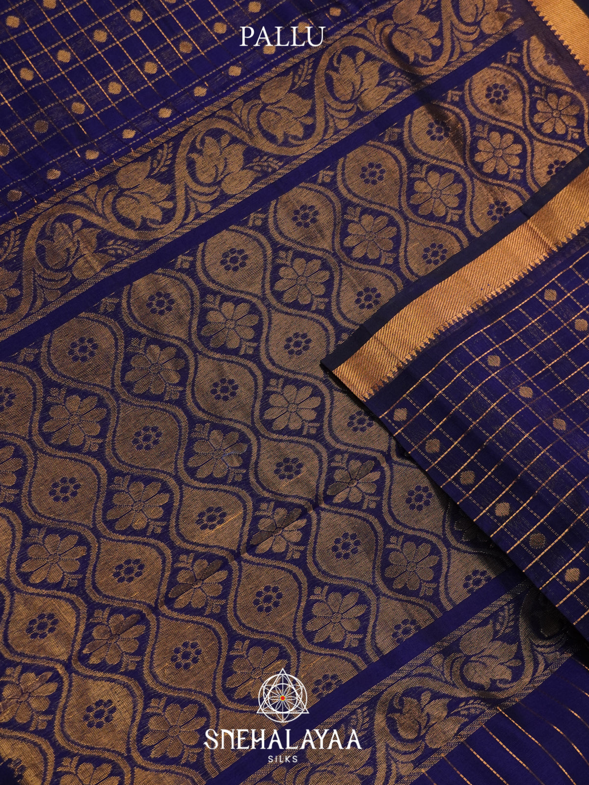 Blue Mangalagiri Silk Cotton Saree