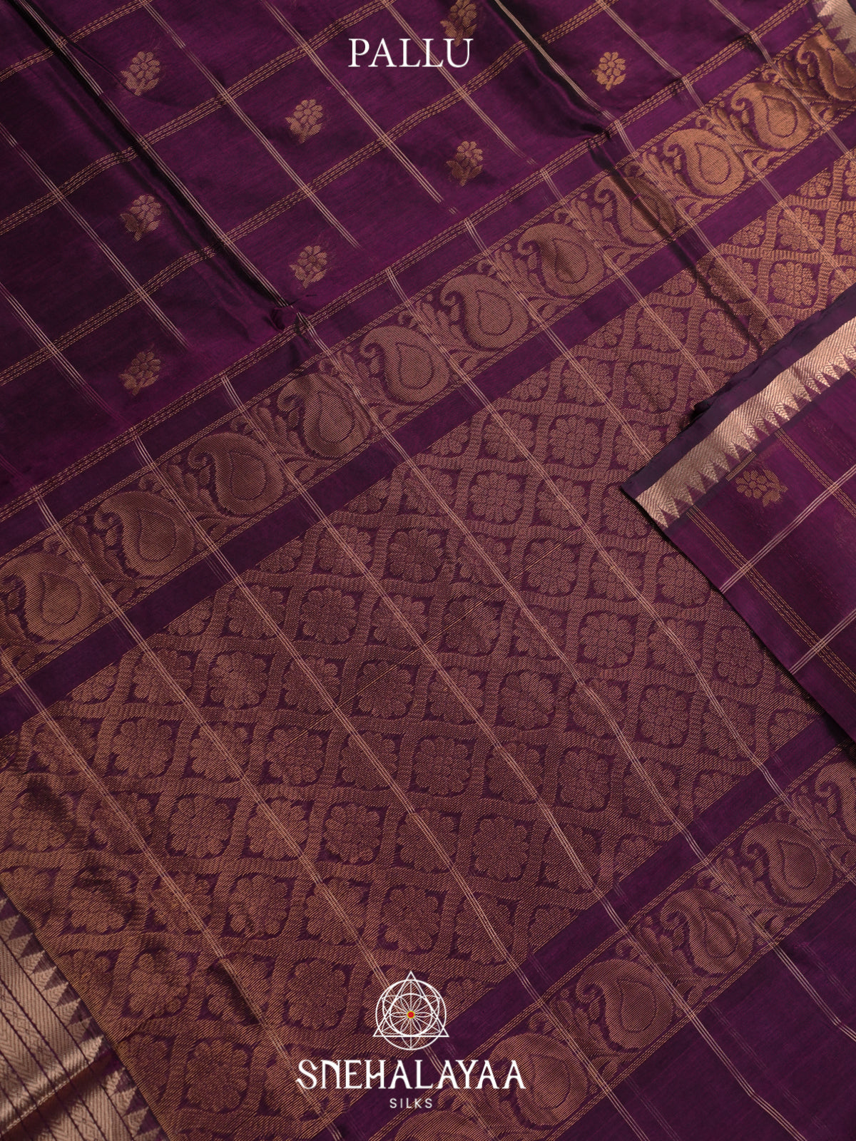 Purple Mangalagiri Silk Cotton Saree
