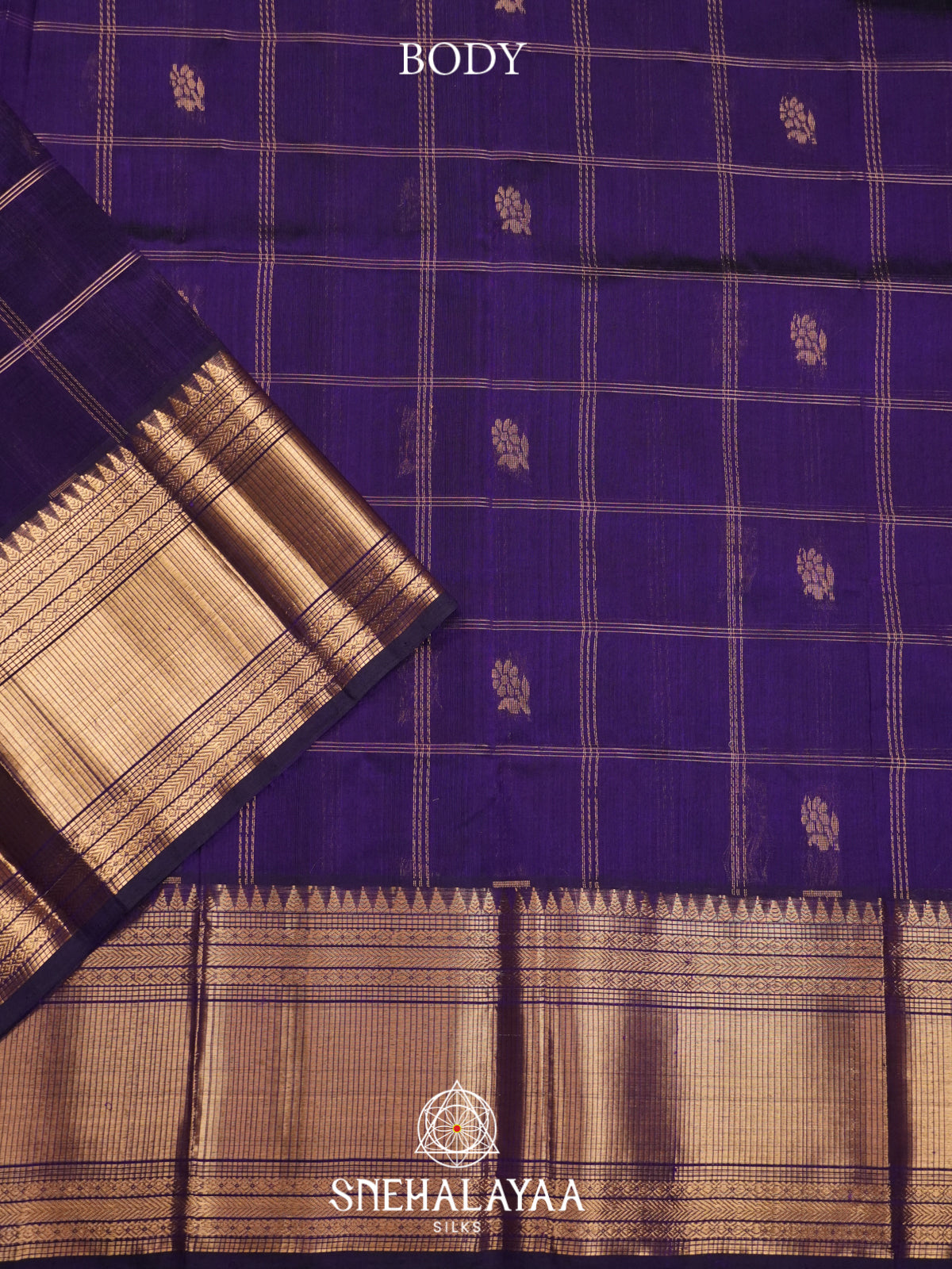 Blue Mangalagiri Silk Cotton Saree
