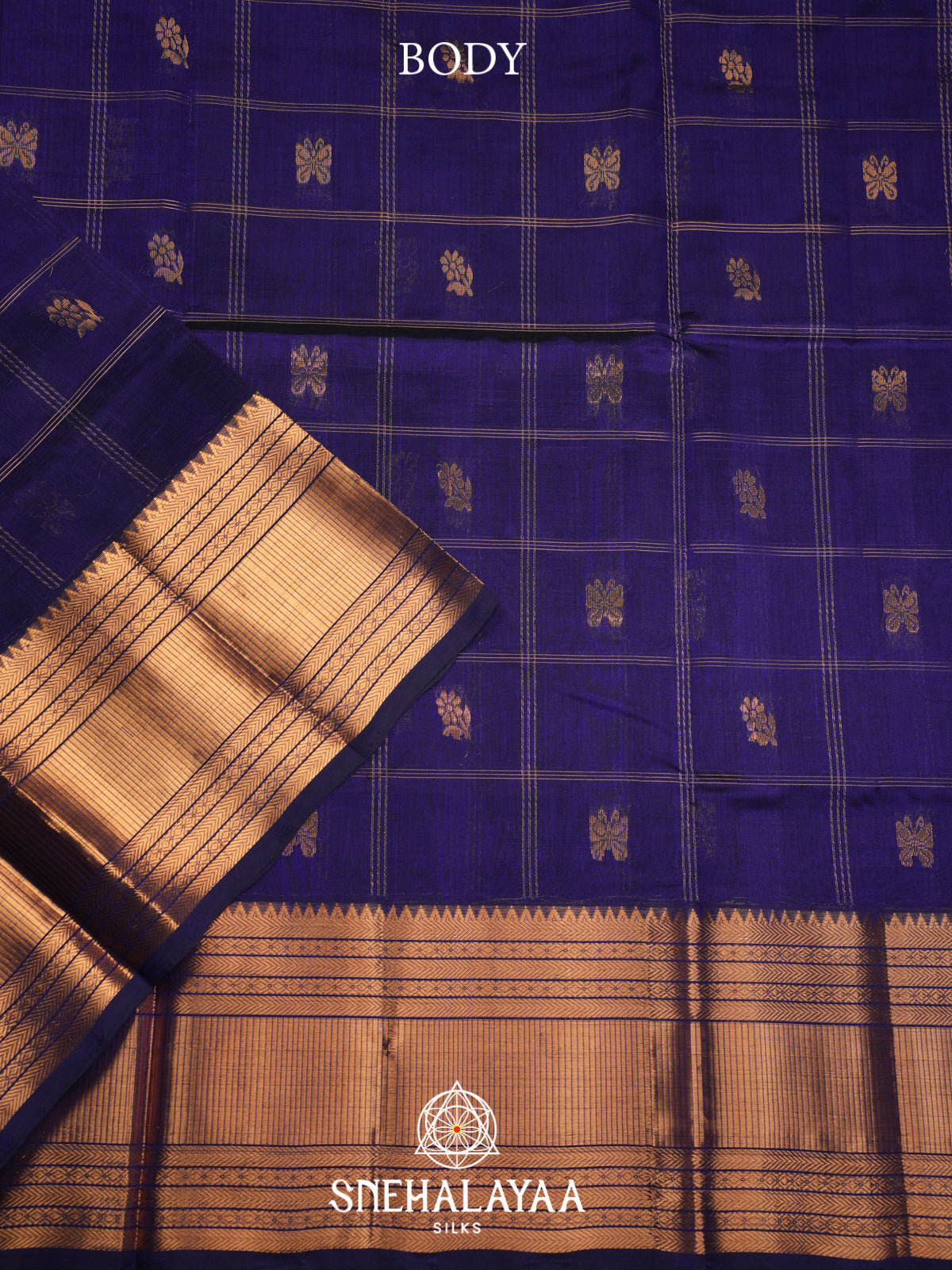 Blue Mangalagiri Silk Cotton Saree