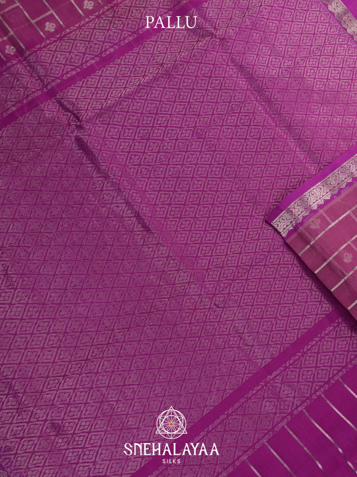 Magenta Mangalagiri Silk Cotton Saree