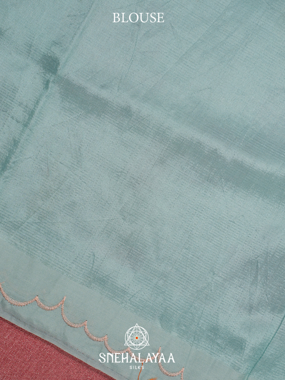 Blush Pink Printed Mangalagiri Silk Cotton Saree