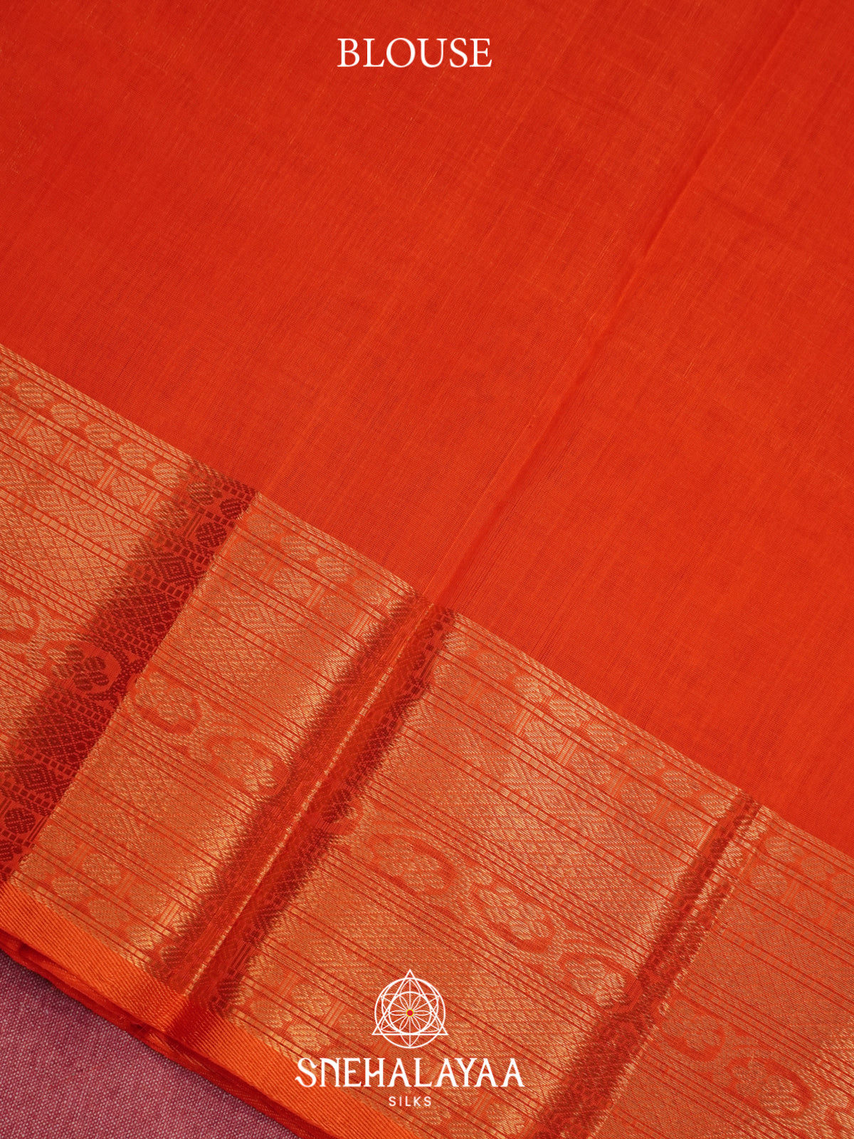 Orange Mangalagiri Silk Cotton Saree