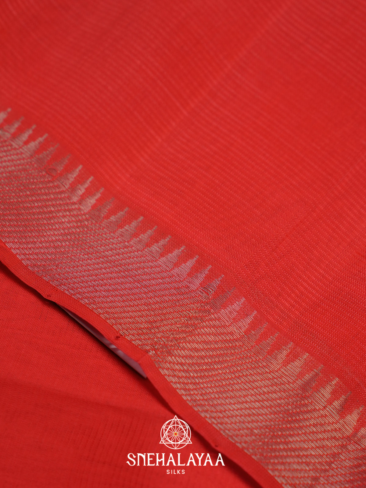Red Mangalagiri Silk Cotton Saree