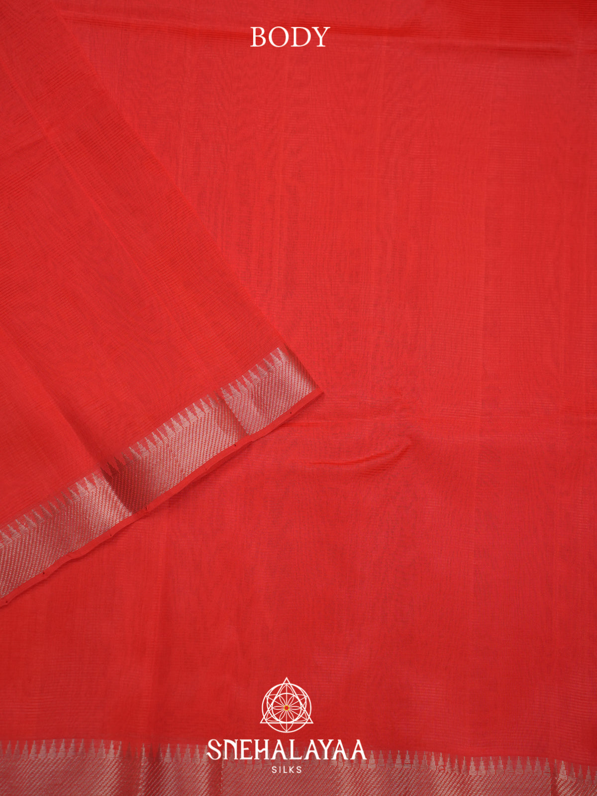 Red Mangalagiri Silk Cotton Saree