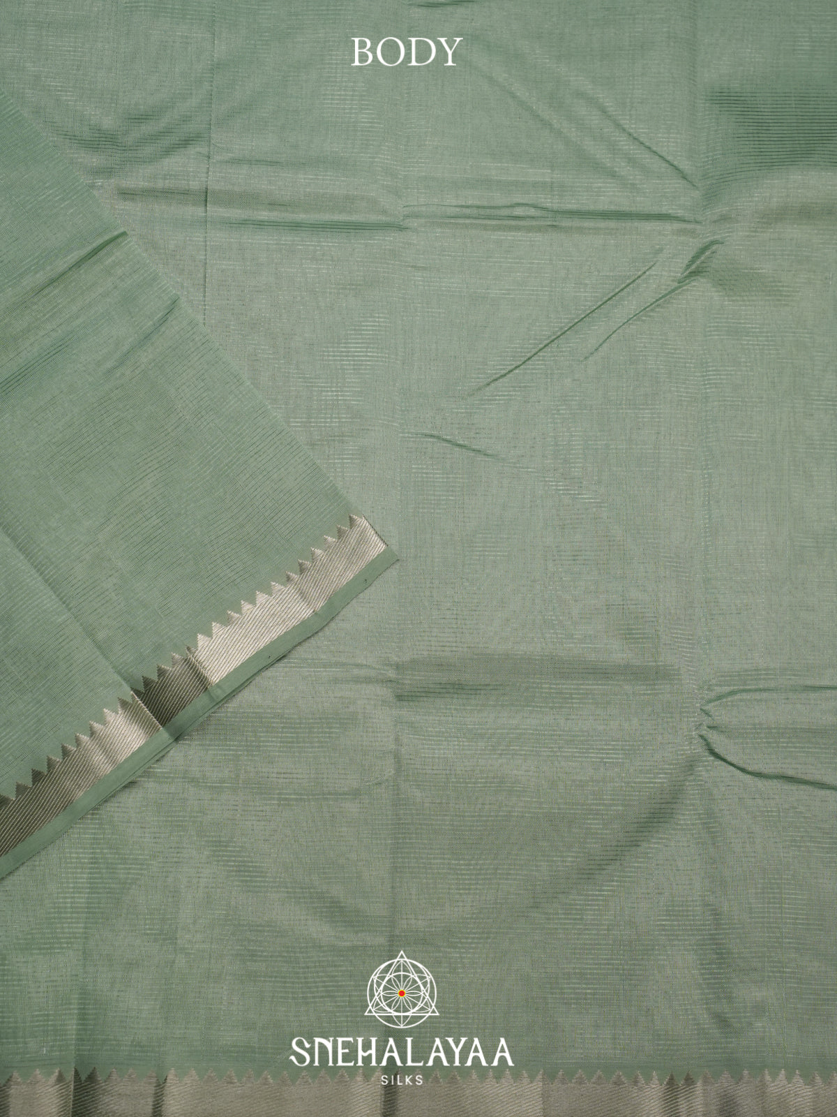Seafoam Green Mangalagiri Silk Cotton Saree