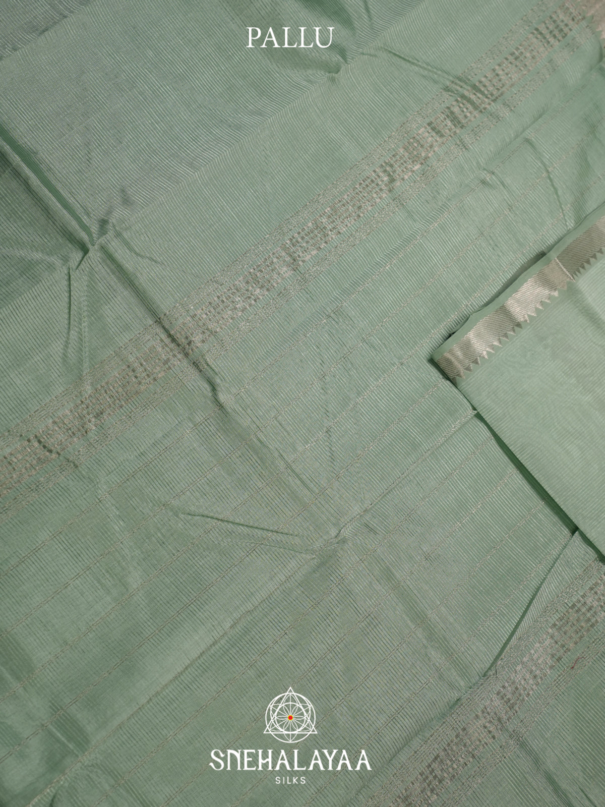 Seafoam Green Mangalagiri Silk Cotton Saree