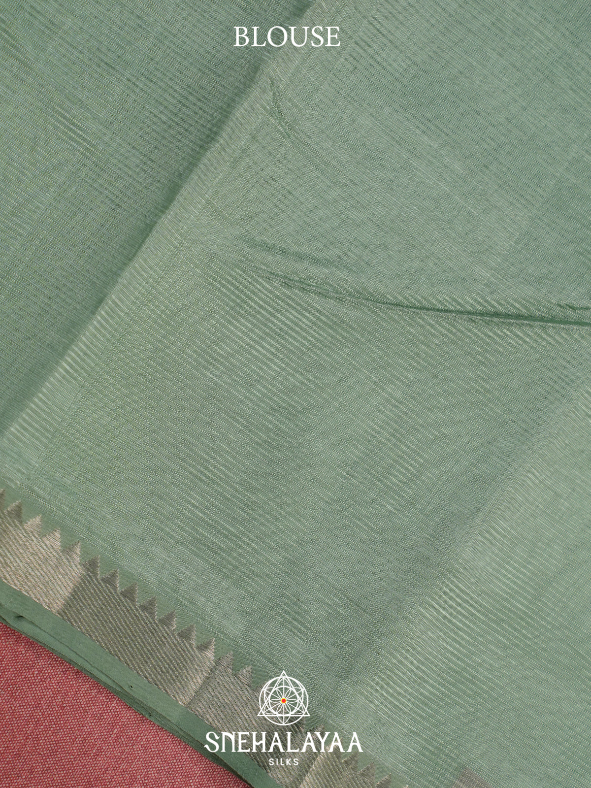 Seafoam Green Mangalagiri Silk Cotton Saree