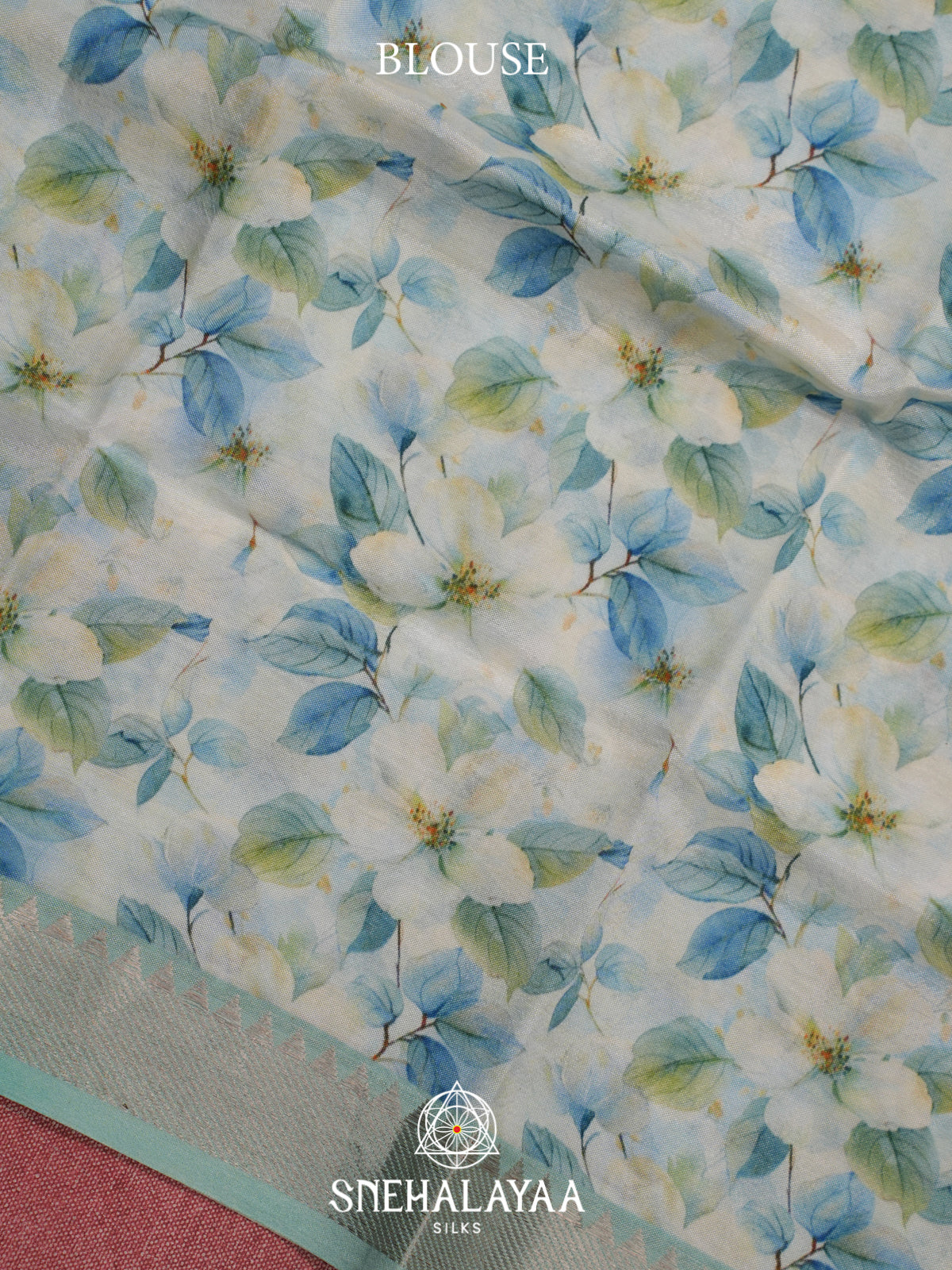 Seafoam Green Mangalagiri Silk Cotton Saree