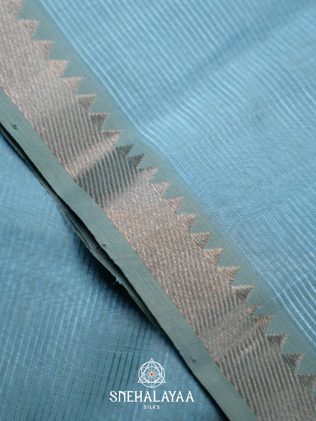 Blue Mangalagiri Silk Cotton Saree