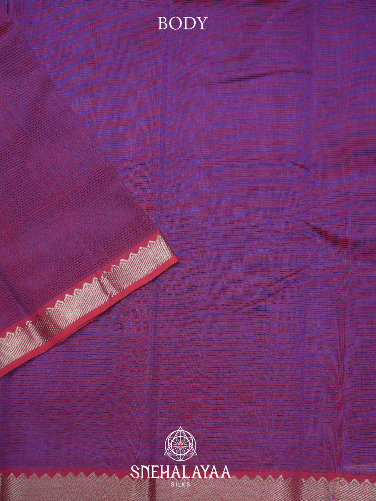 Purple Mangalagiri Silk Cotton Saree