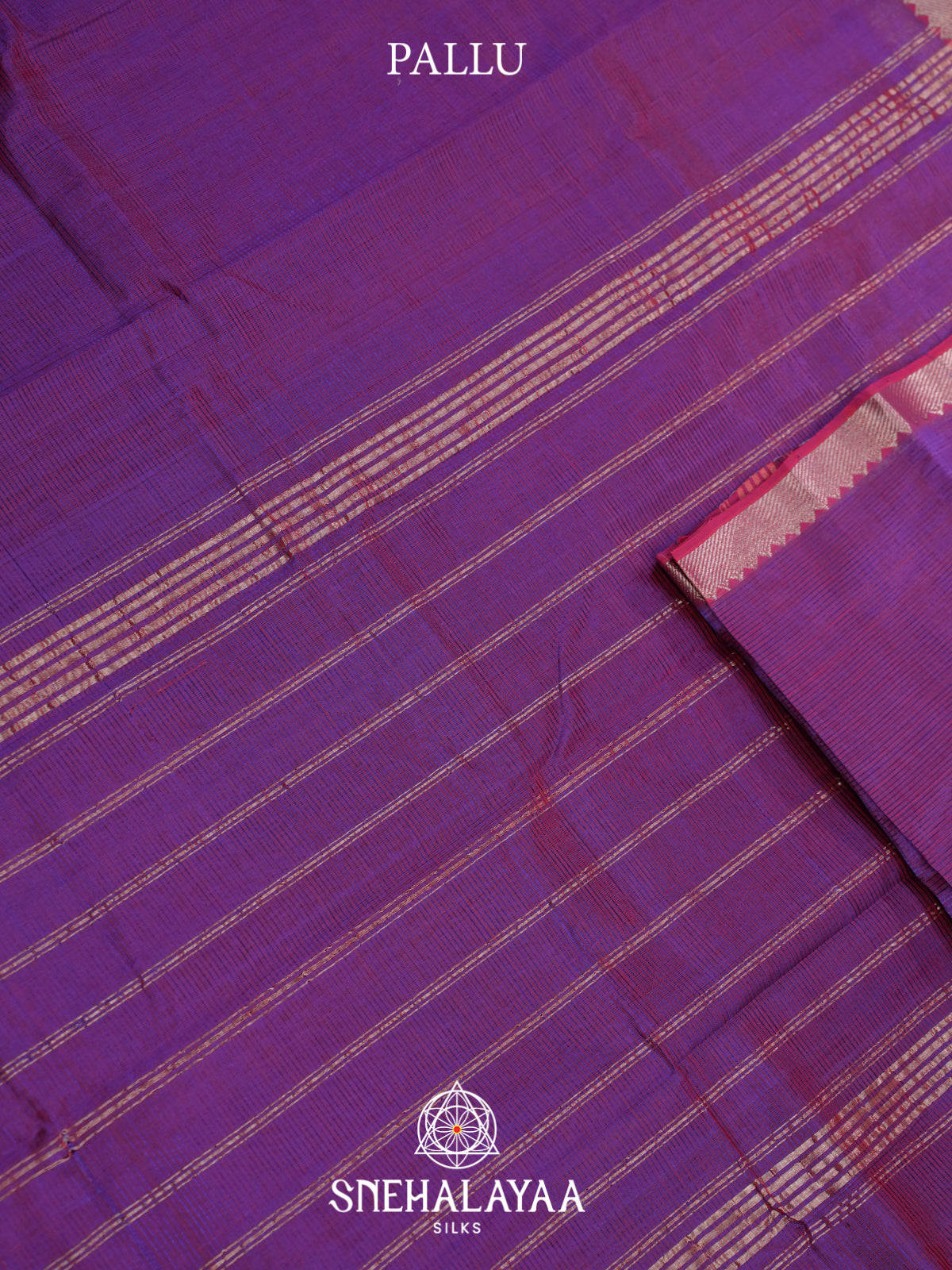 Purple Mangalagiri Silk Cotton Saree