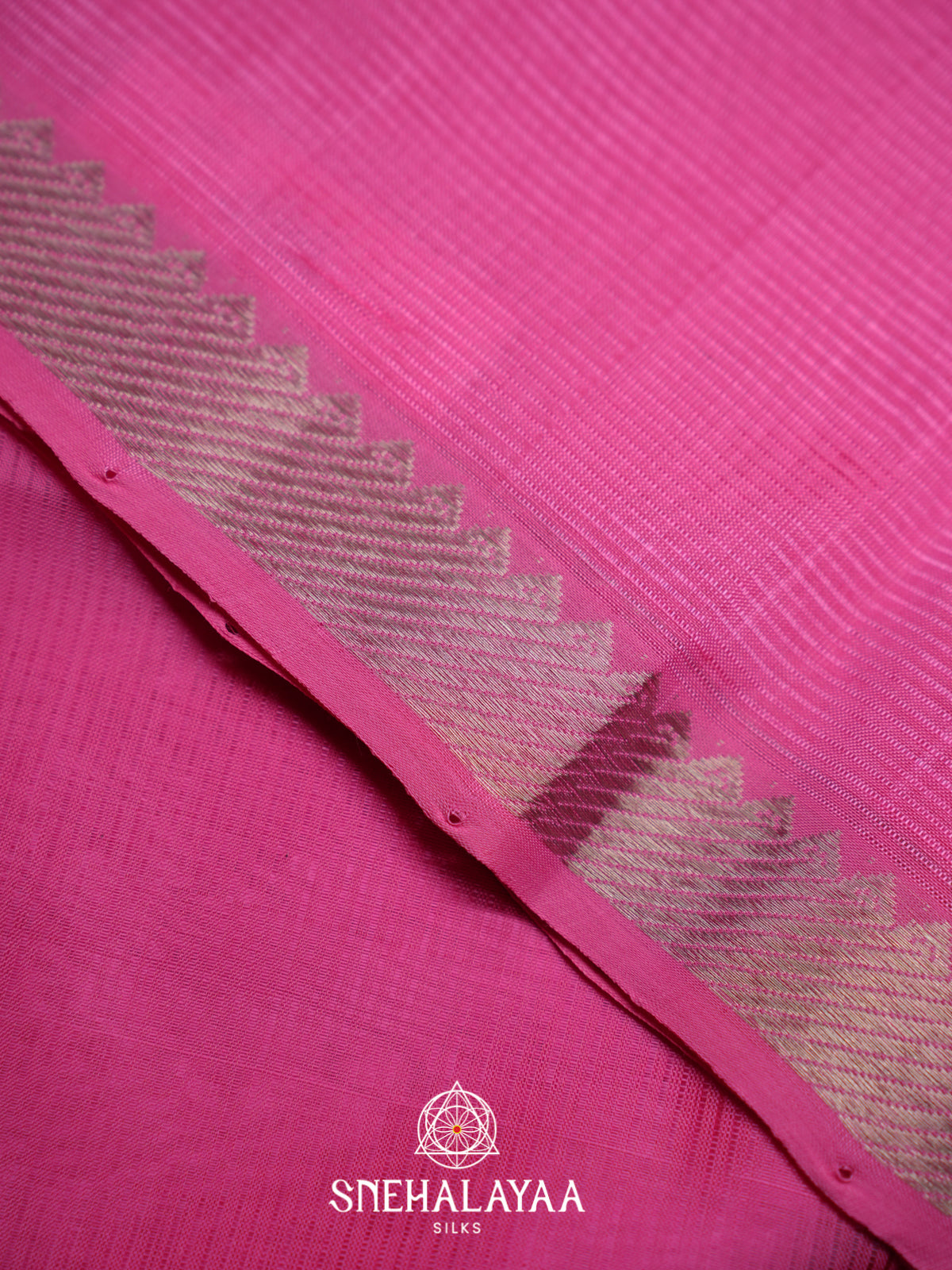 Pink Mangalagiri Silk Cotton Saree