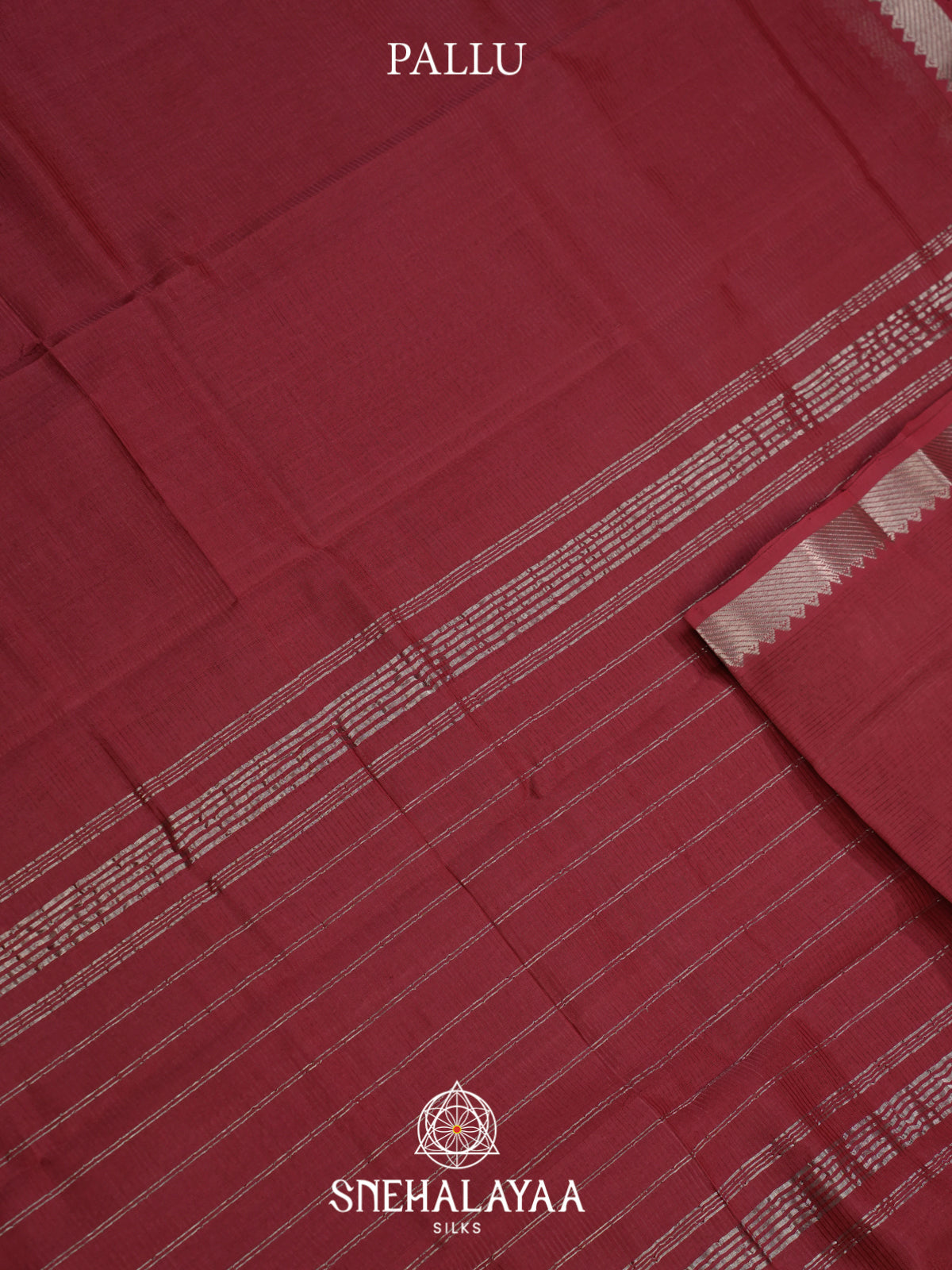 Maroon Mangalagiri Silk Cotton Saree