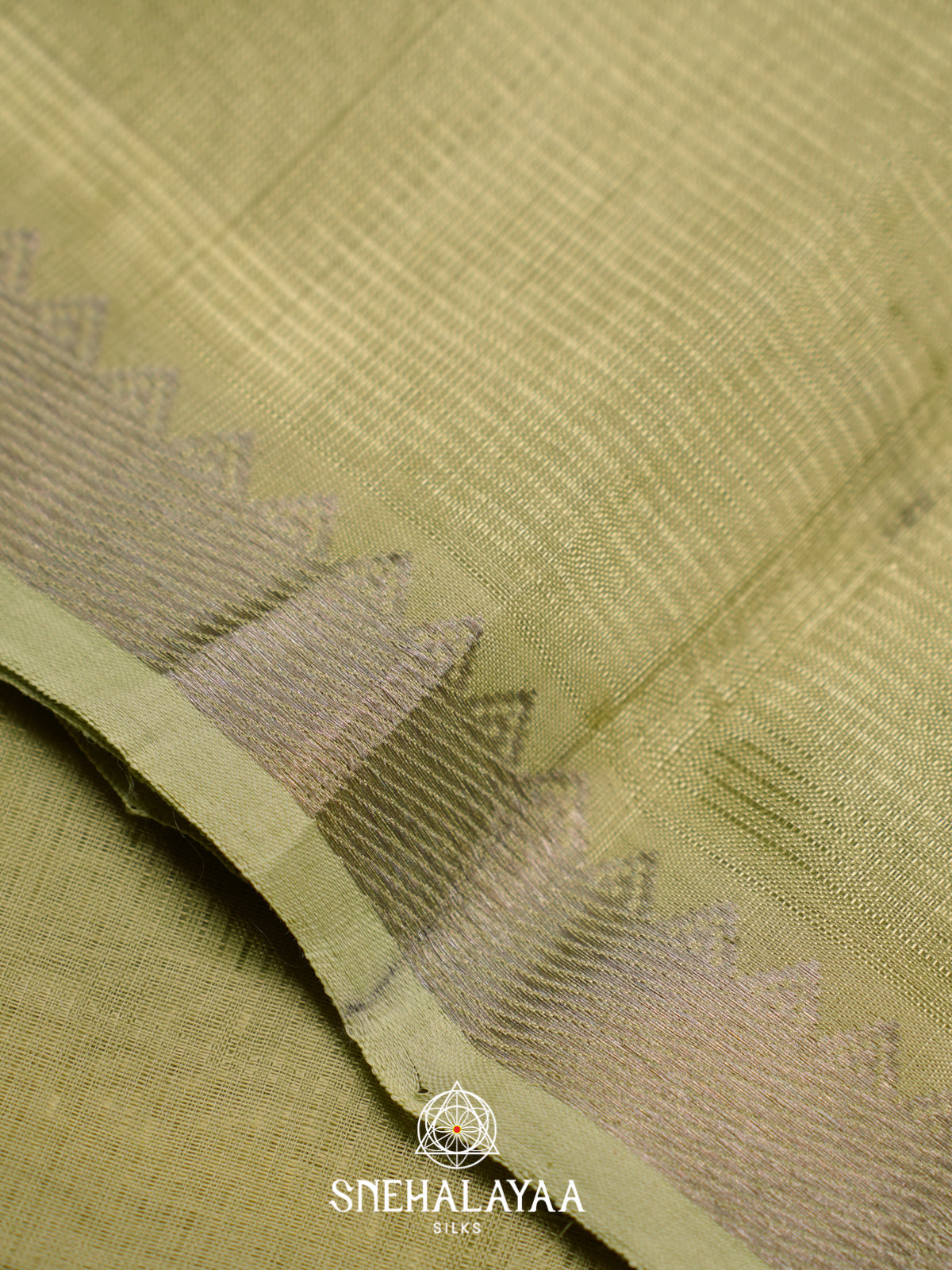 Pale Avocado Mangalagiri Silk Cotton Saree