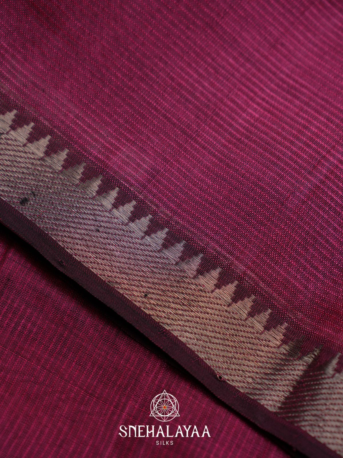 Plum Wine Mangalagiri Silk Cotton Saree