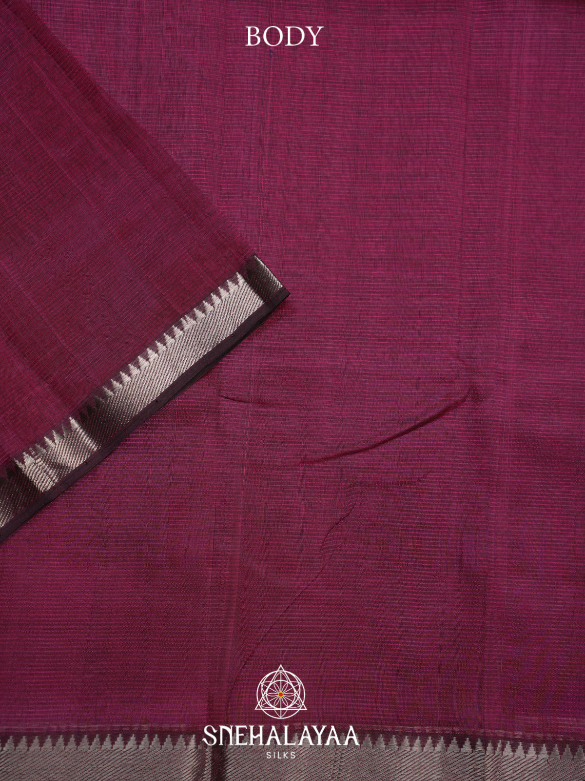 Plum Wine Mangalagiri Silk Cotton Saree