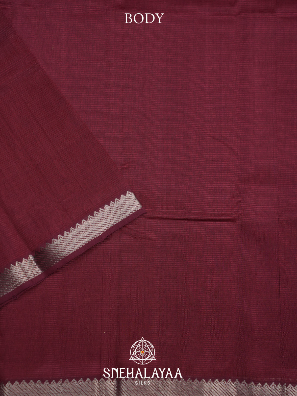 Maroon Mangalagiri Silk Cotton Saree